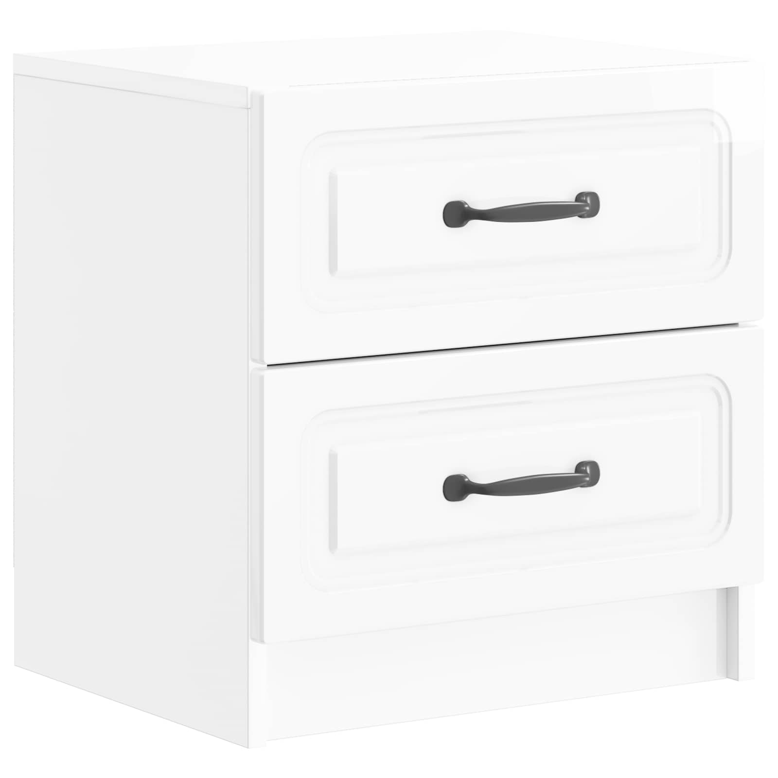 vidaXL Nachtkastje met lade 2 pcs Wit 43 x 34,5 x 44,5 cm Bewerkt hout