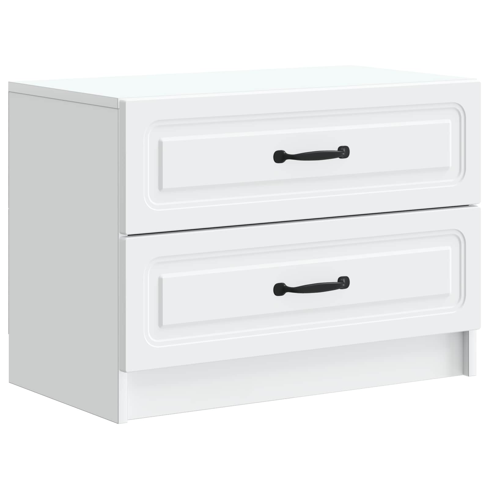 vidaXL Nachtkastje met lade Zwart 62 x 34,5 x 44,5 cm Bewerkt hout