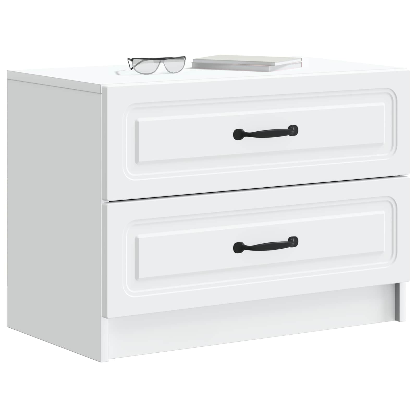 vidaXL Nachtkastje met lade Zwart 62 x 34,5 x 44,5 cm Bewerkt hout