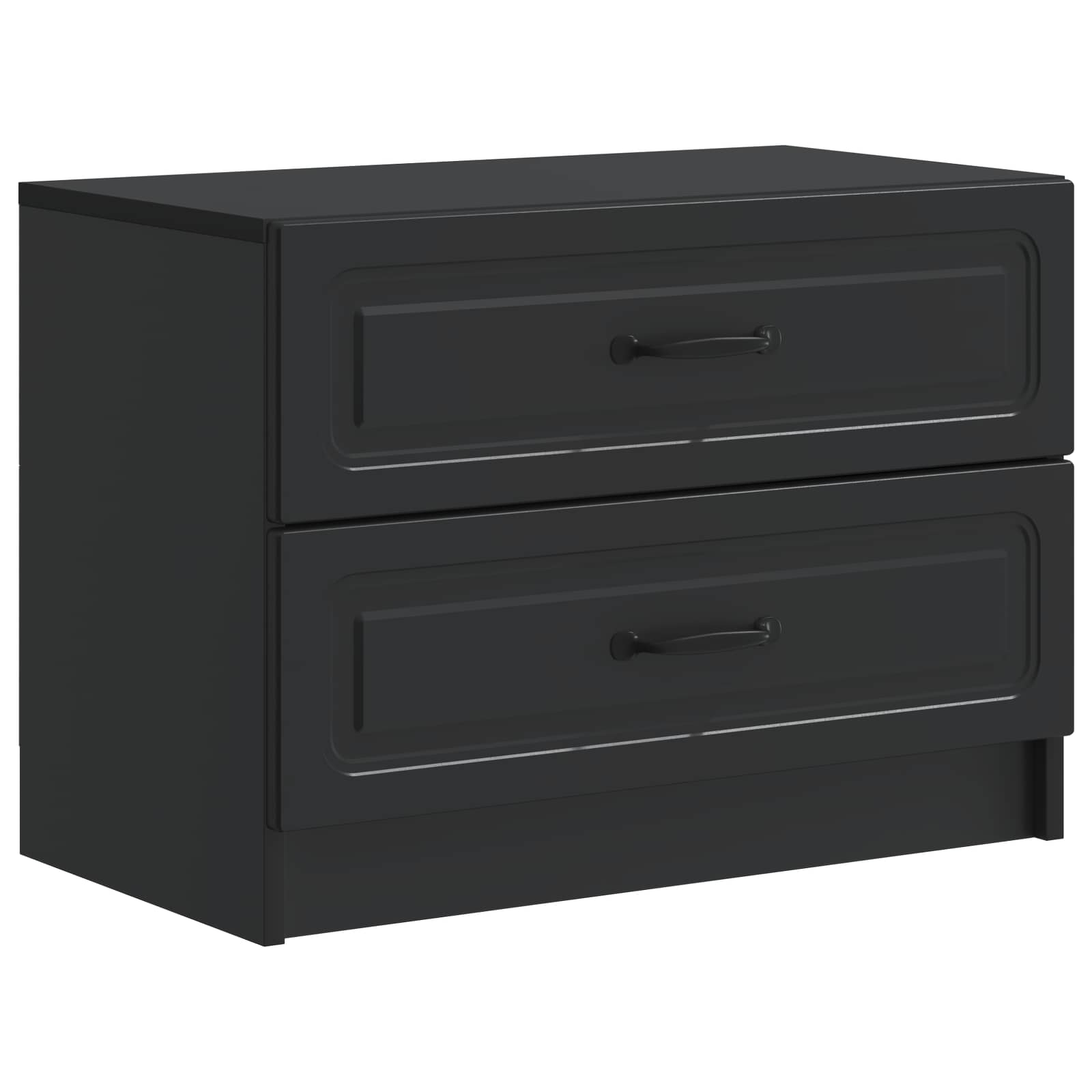 vidaXL Nachtkastje met lade Zwart 62 x 34,5 x 44,5 cm Bewerkt hout