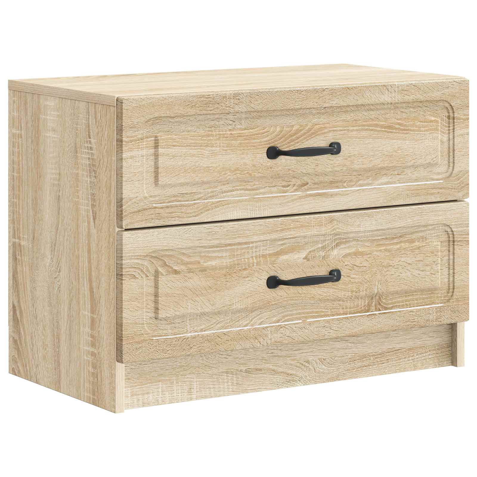vidaXL Nachtkastje met lade Zwart 62 x 34,5 x 44,5 cm Bewerkt hout