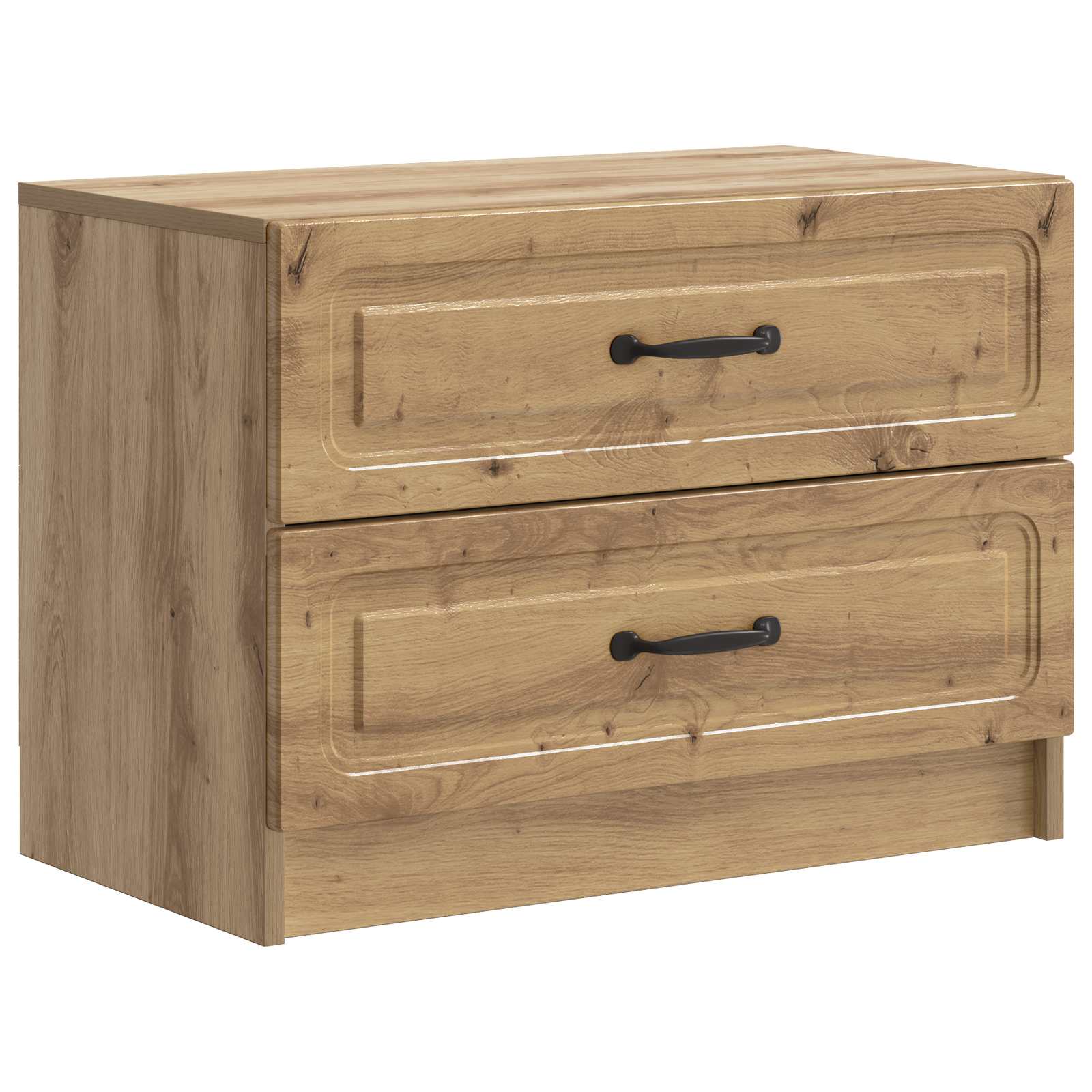 vidaXL Nachtkastje met lade Zwart 62 x 34,5 x 44,5 cm Bewerkt hout