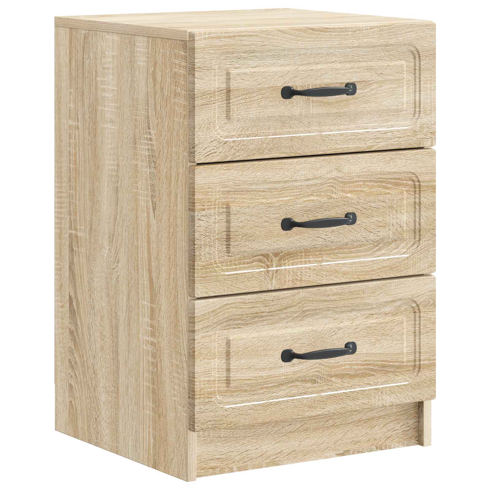 vidaXL Nachtkastje met lade Zwart 43 x 41 x 63,5 cm Bewerkt hout