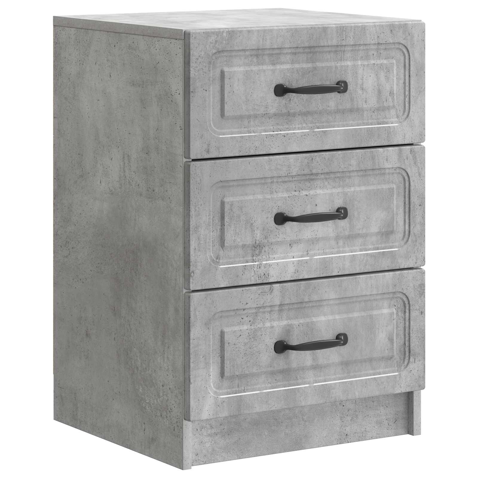 vidaXL Nachtkastje met lade Zwart 43 x 41 x 63,5 cm Bewerkt hout
