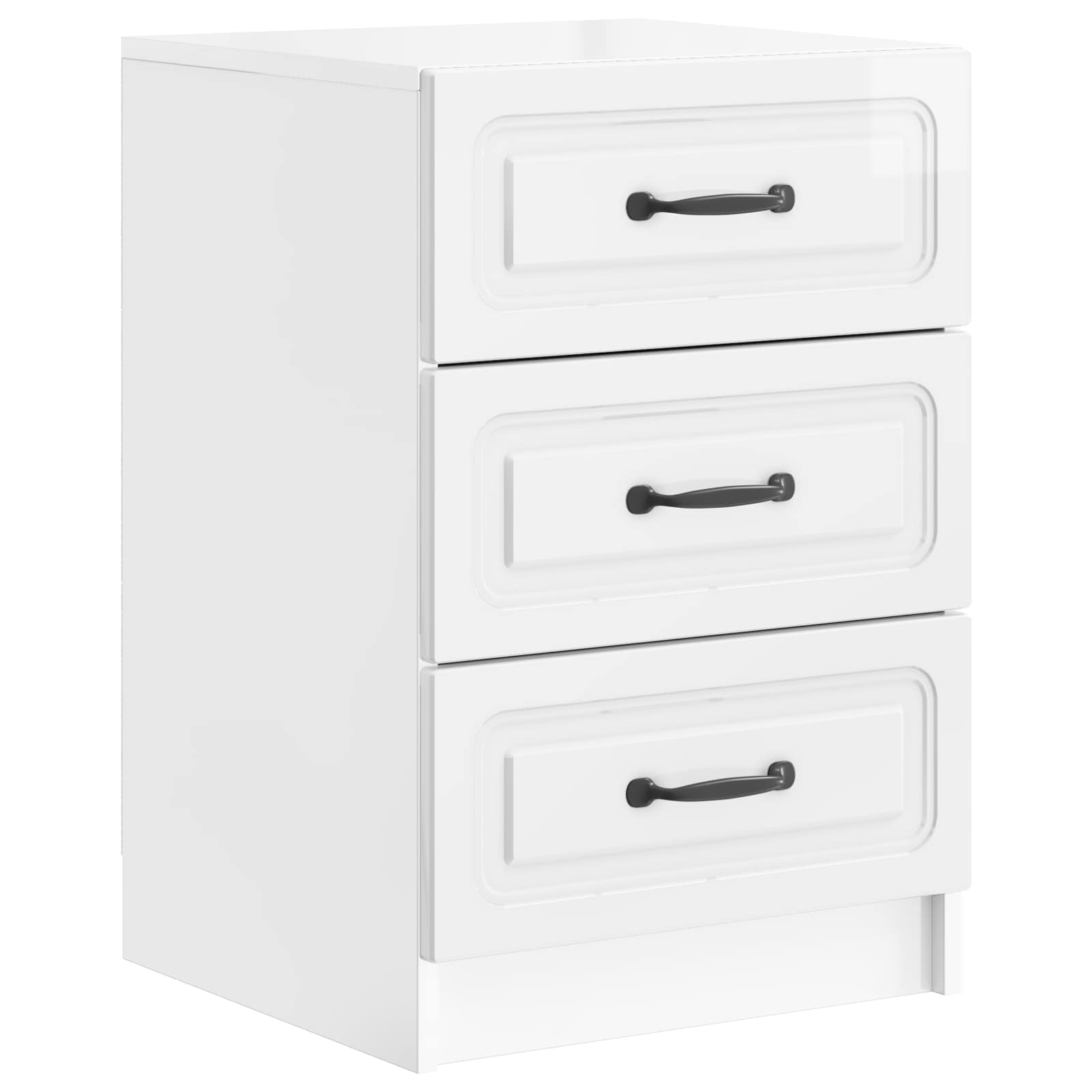vidaXL Nachtkastje met lade Zwart 43 x 41 x 63,5 cm Bewerkt hout