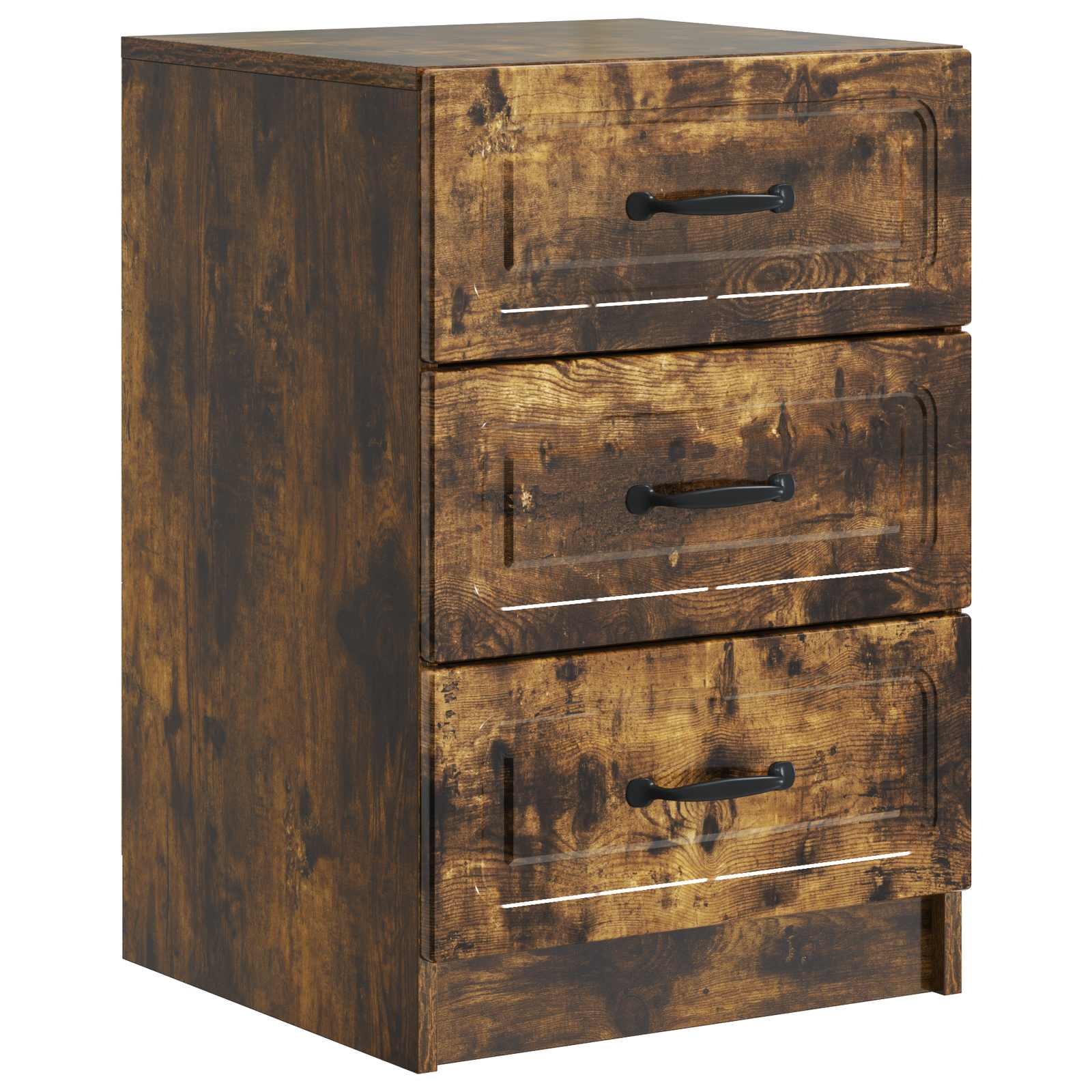 vidaXL Nachtkastje met lade Zwart 43 x 41 x 63,5 cm Bewerkt hout