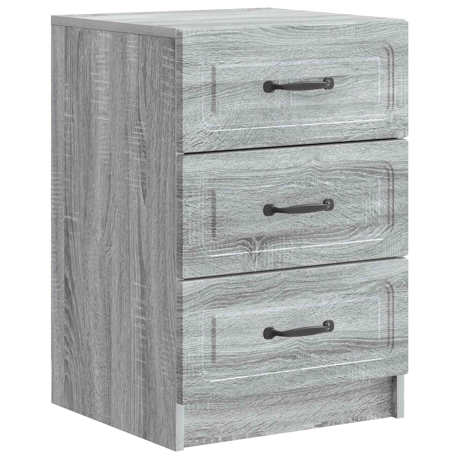 vidaXL Nachtkastje met lade Zwart 43 x 41 x 63,5 cm Bewerkt hout