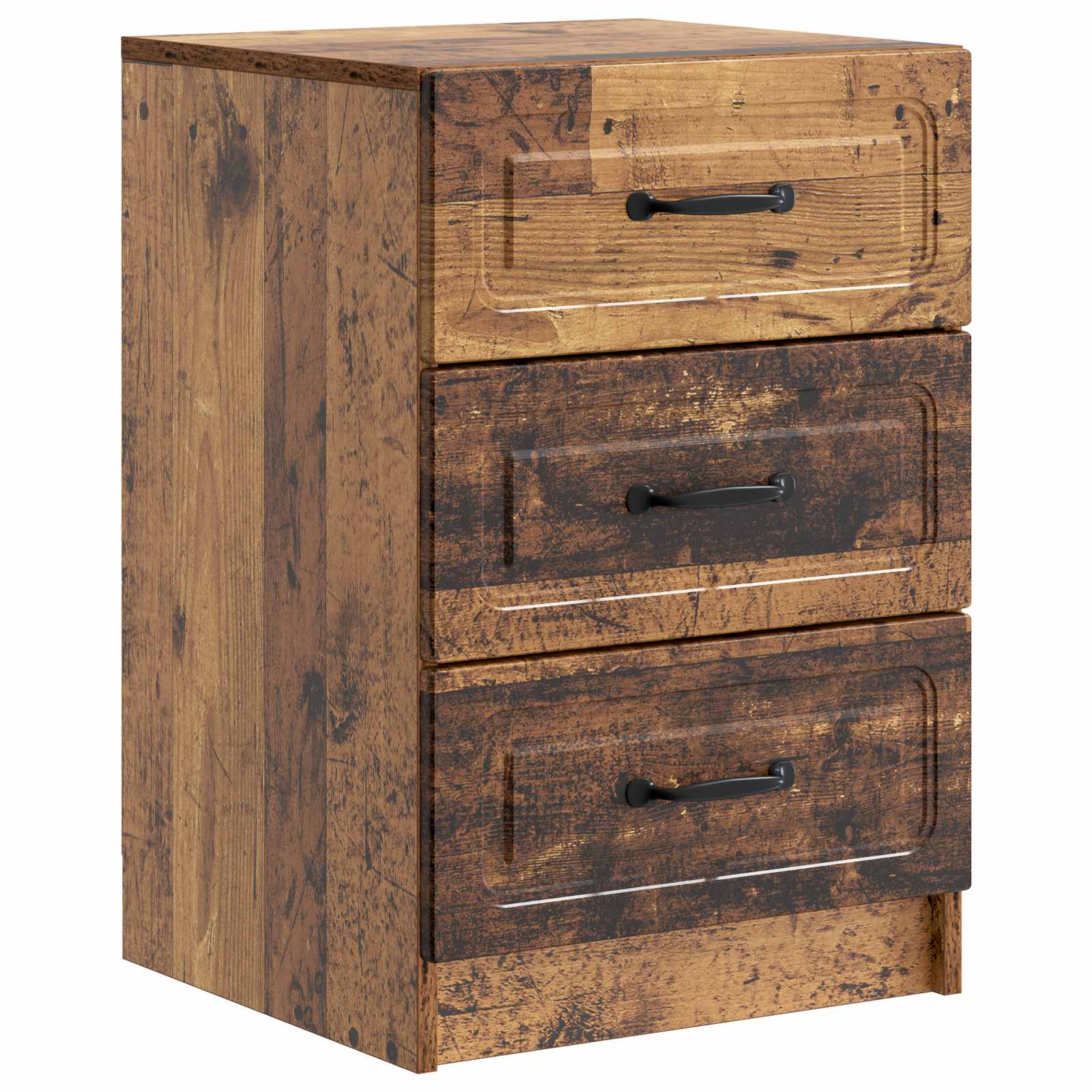 vidaXL Nachtkastje met lade Zwart 43 x 41 x 63,5 cm Bewerkt hout