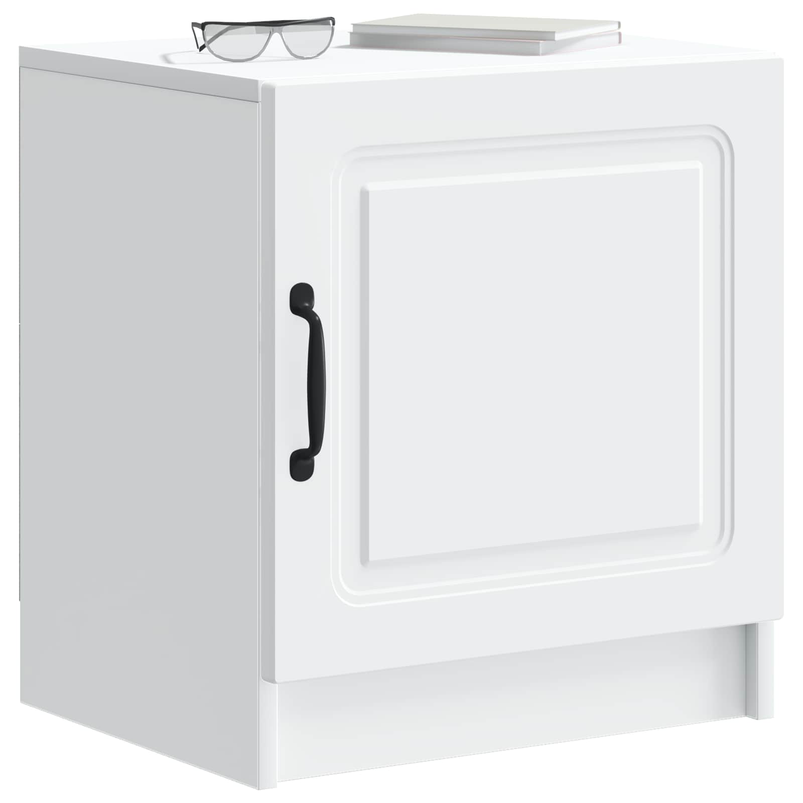 vidaXL Nachtkastje 2 pcs Wit 43 x 34,5 x 47 cm Bewerkt hout