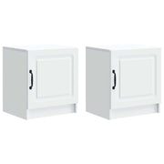 vidaXL Nachtkastje 2 pcs Wit 43 x 34,5 x 47 cm Bewerkt hout