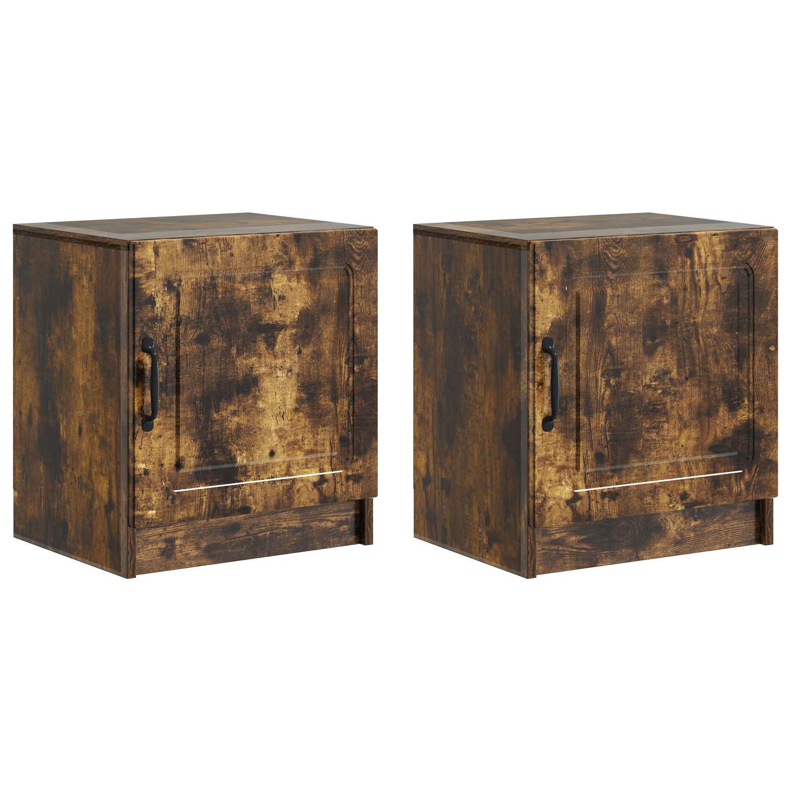 vidaXL Nachtkastje 2 pcs Wit 43 x 34,5 x 47 cm Bewerkt hout