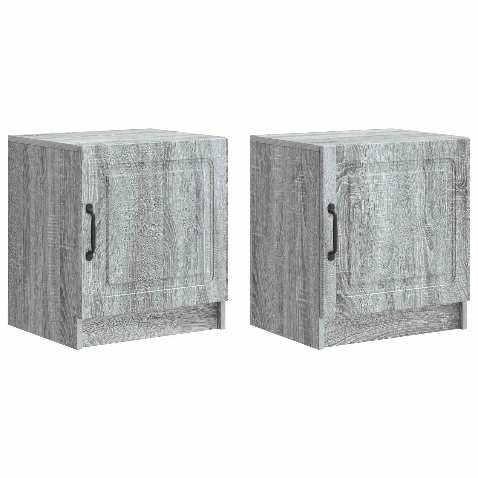 vidaXL Nachtkastje 2 pcs Wit 43 x 34,5 x 47 cm Bewerkt hout