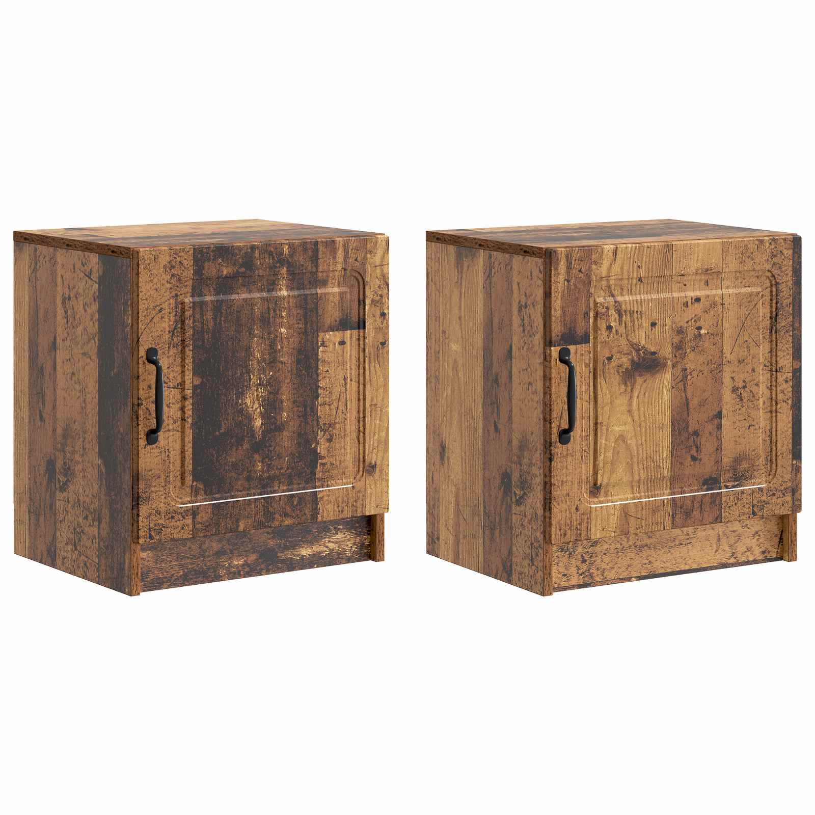 vidaXL Nachtkastje 2 pcs Wit 43 x 34,5 x 47 cm Bewerkt hout