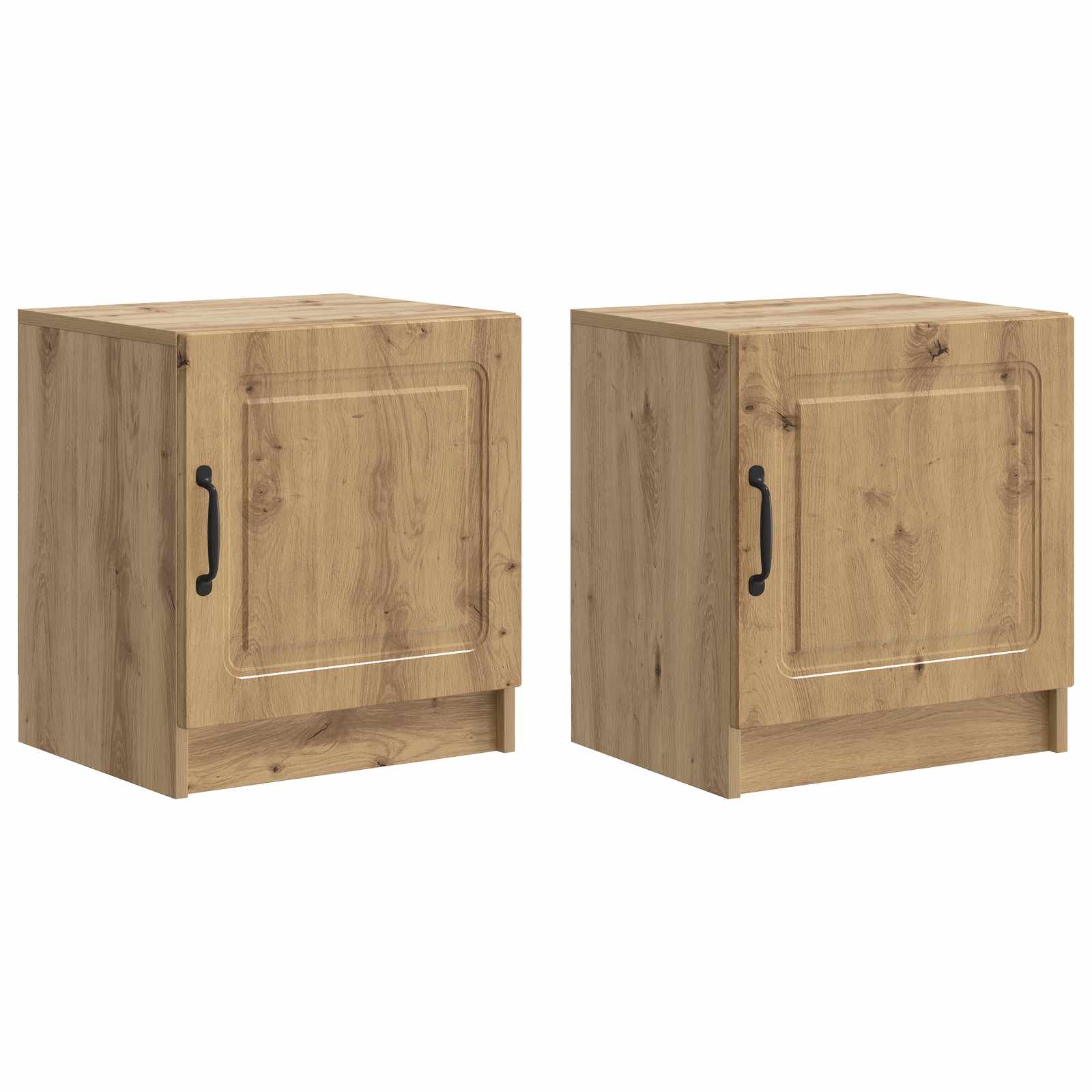 vidaXL Nachtkastje 2 pcs Wit 43 x 34,5 x 47 cm Bewerkt hout