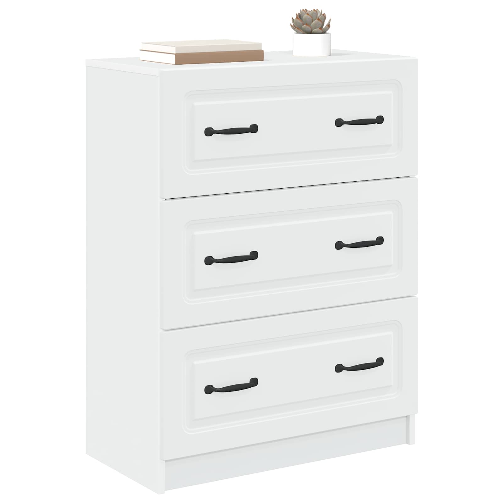vidaXL Ladenkast Zwart 66 x 34,5 x 87 cm Bewerkt hout