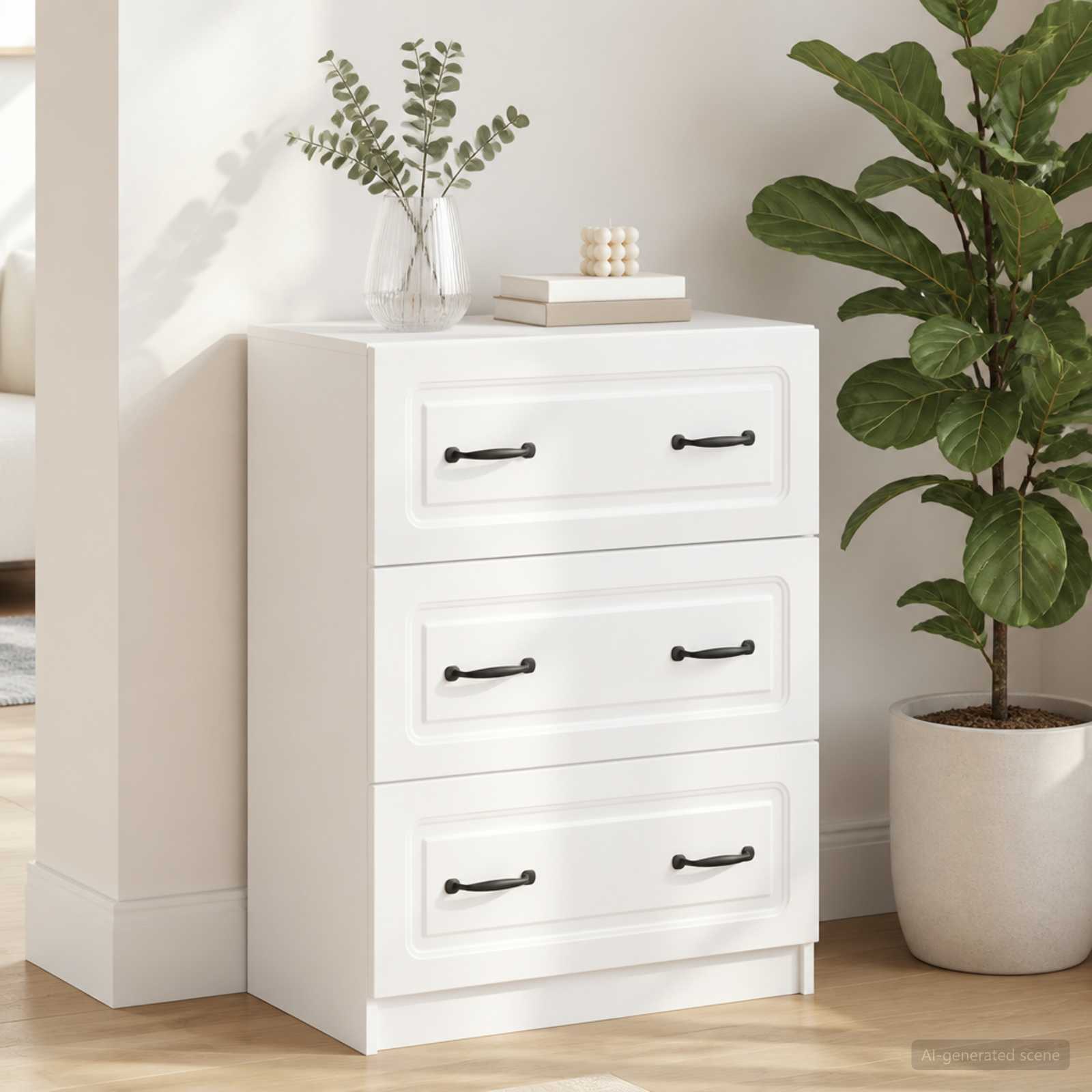 vidaXL Ladenkast Zwart 66 x 34,5 x 87 cm Bewerkt hout