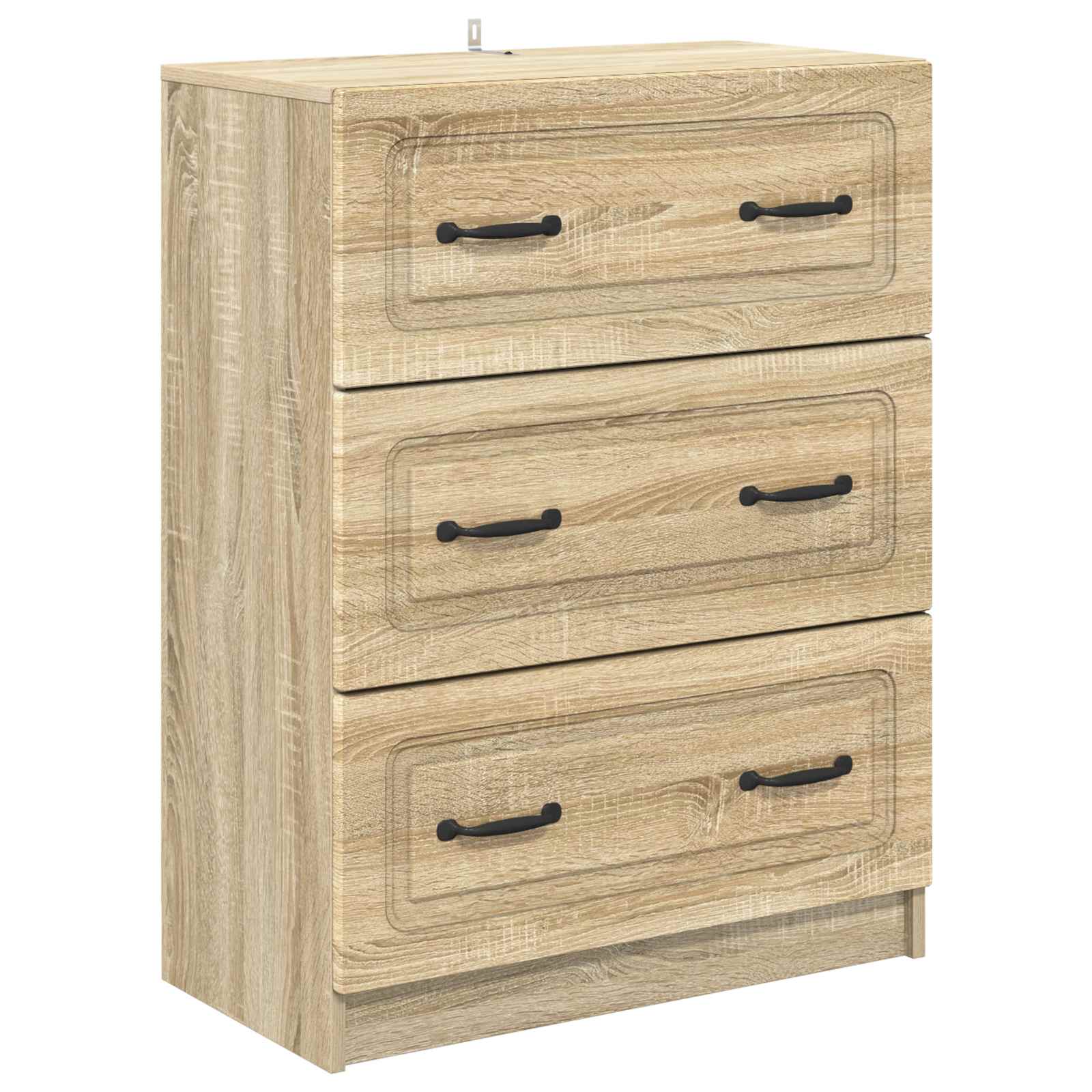 vidaXL Ladenkast Zwart 66 x 34,5 x 87 cm Bewerkt hout