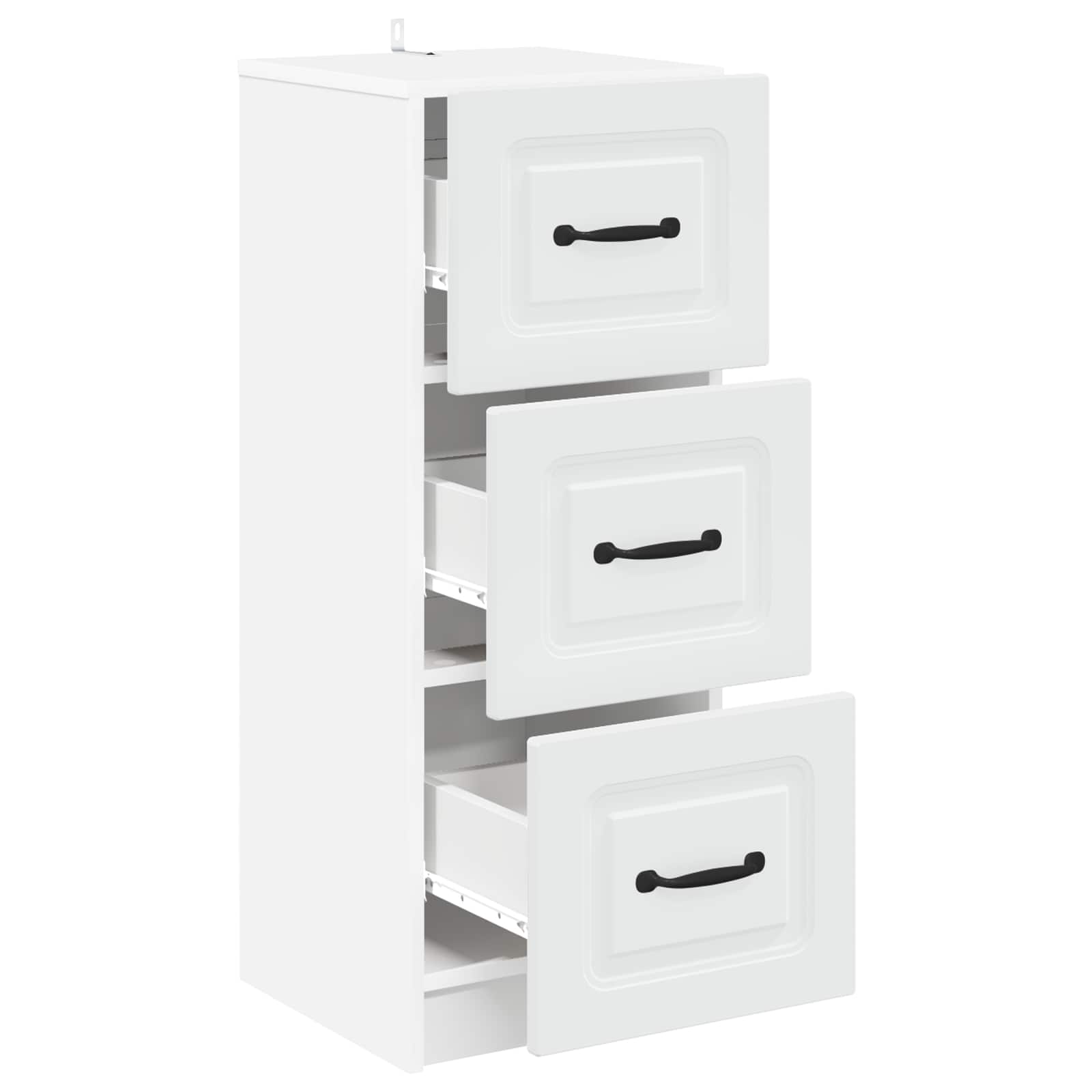 vidaXL Ladenkast Zwart 33 x 34,5 x 87 cm Bewerkt hout
