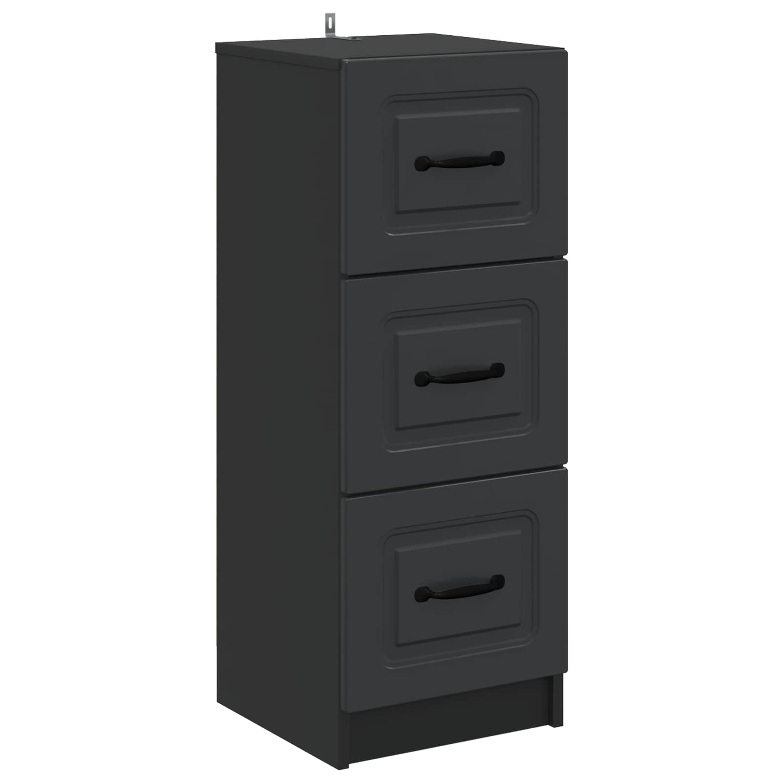 vidaXL Ladenkast Zwart 33 x 34,5 x 87 cm Bewerkt hout