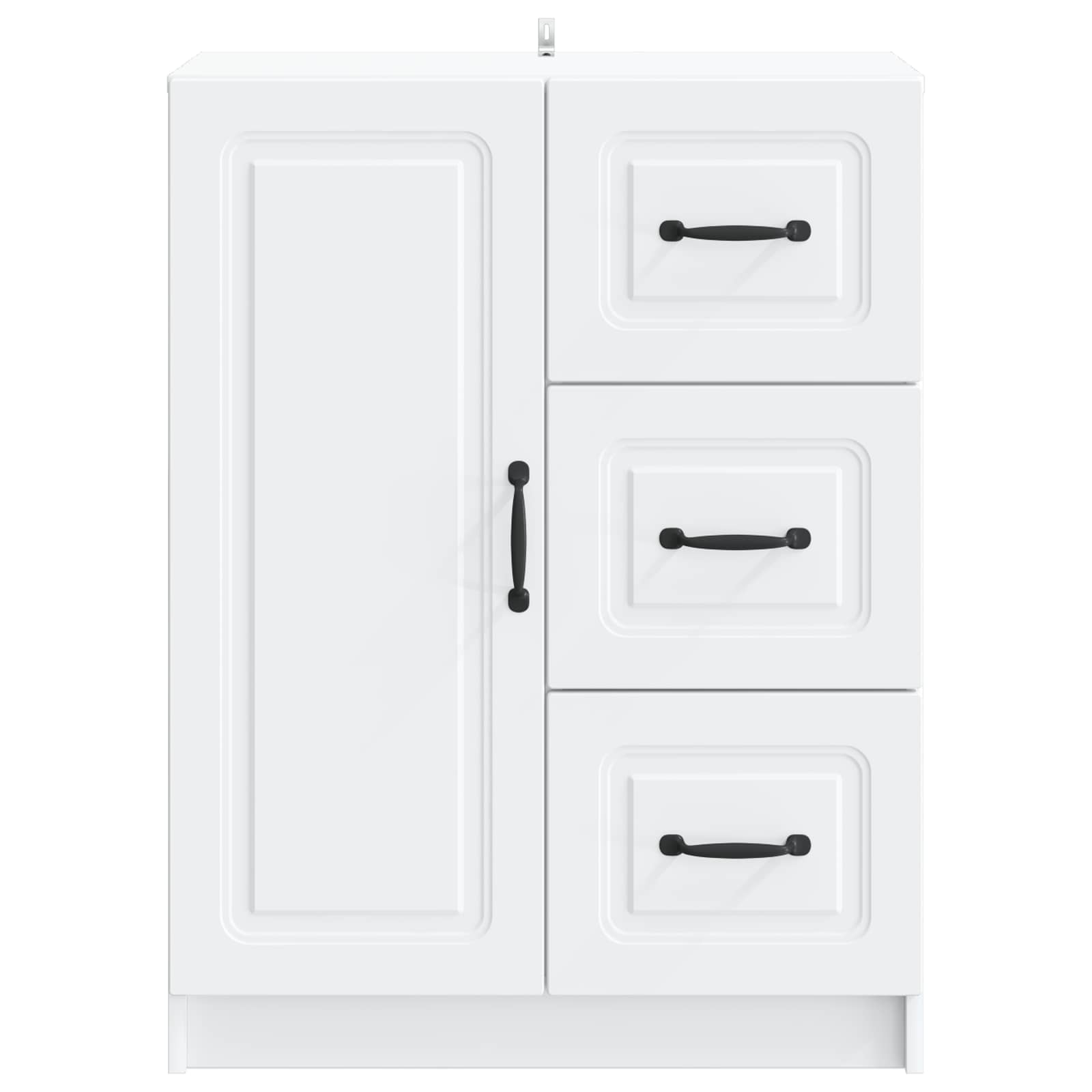 vidaXL Dressoir met lade Zwart 66 x 34,5 x 87 cm Bewerkt hout