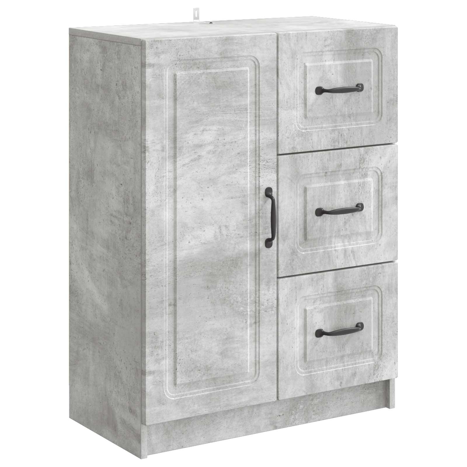 vidaXL Dressoir met lade Zwart 66 x 34,5 x 87 cm Bewerkt hout