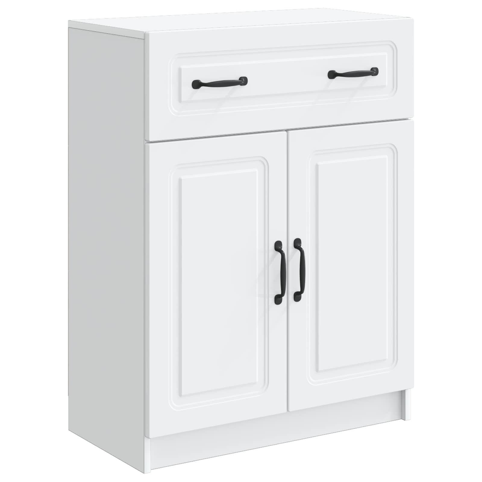 vidaXL Dressoir met lade Zwart 66 x 34,5 x 87 cm Bewerkt hout