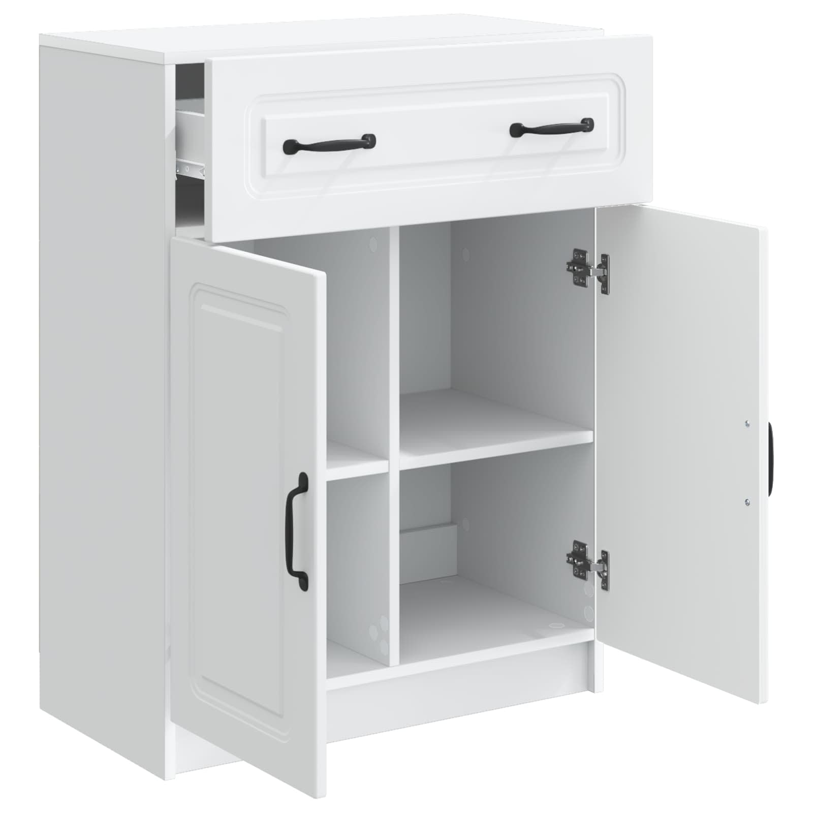 vidaXL Dressoir met lade Zwart 66 x 34,5 x 87 cm Bewerkt hout