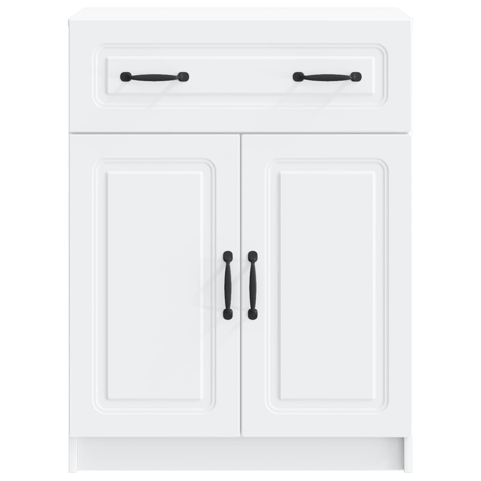 vidaXL Dressoir met lade Zwart 66 x 34,5 x 87 cm Bewerkt hout