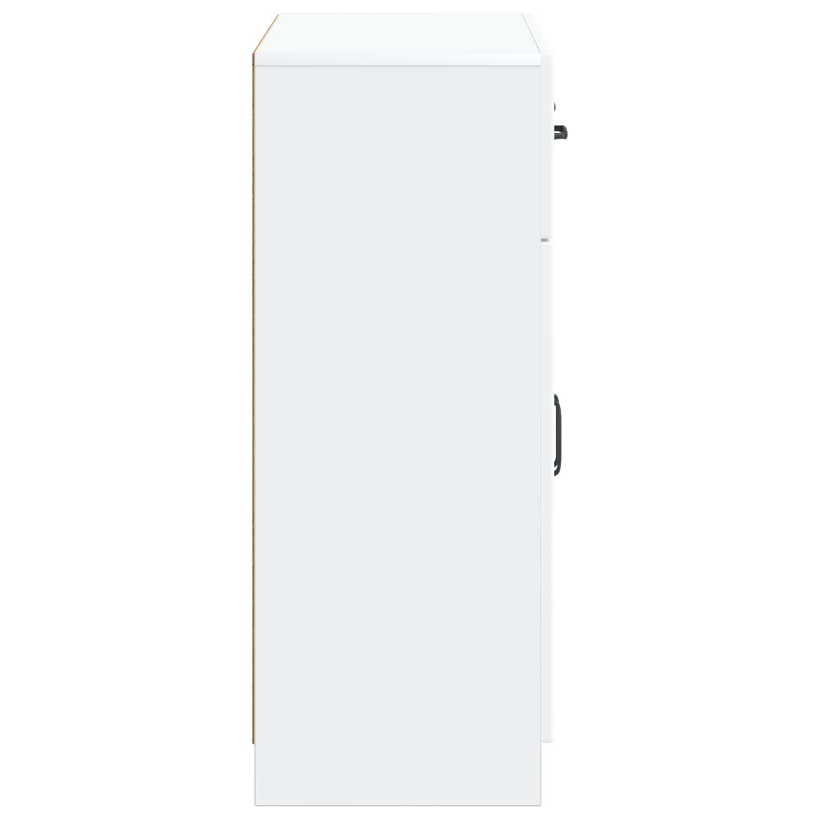 vidaXL Dressoir met lade Zwart 66 x 34,5 x 87 cm Bewerkt hout
