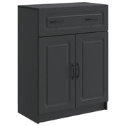 vidaXL Dressoir met lade Zwart 66 x 34,5 x 87 cm Bewerkt hout