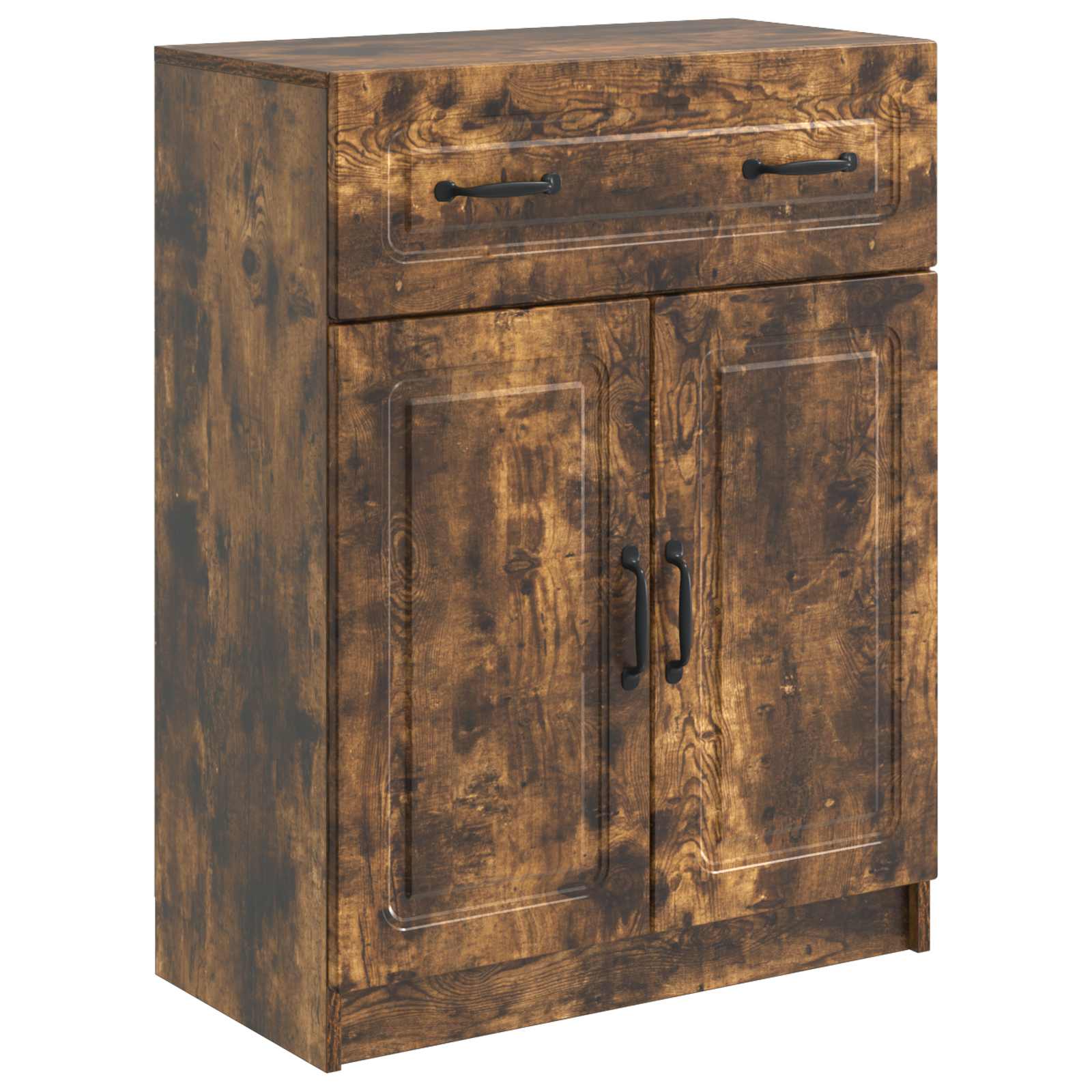 vidaXL Dressoir met lade Zwart 66 x 34,5 x 87 cm Bewerkt hout