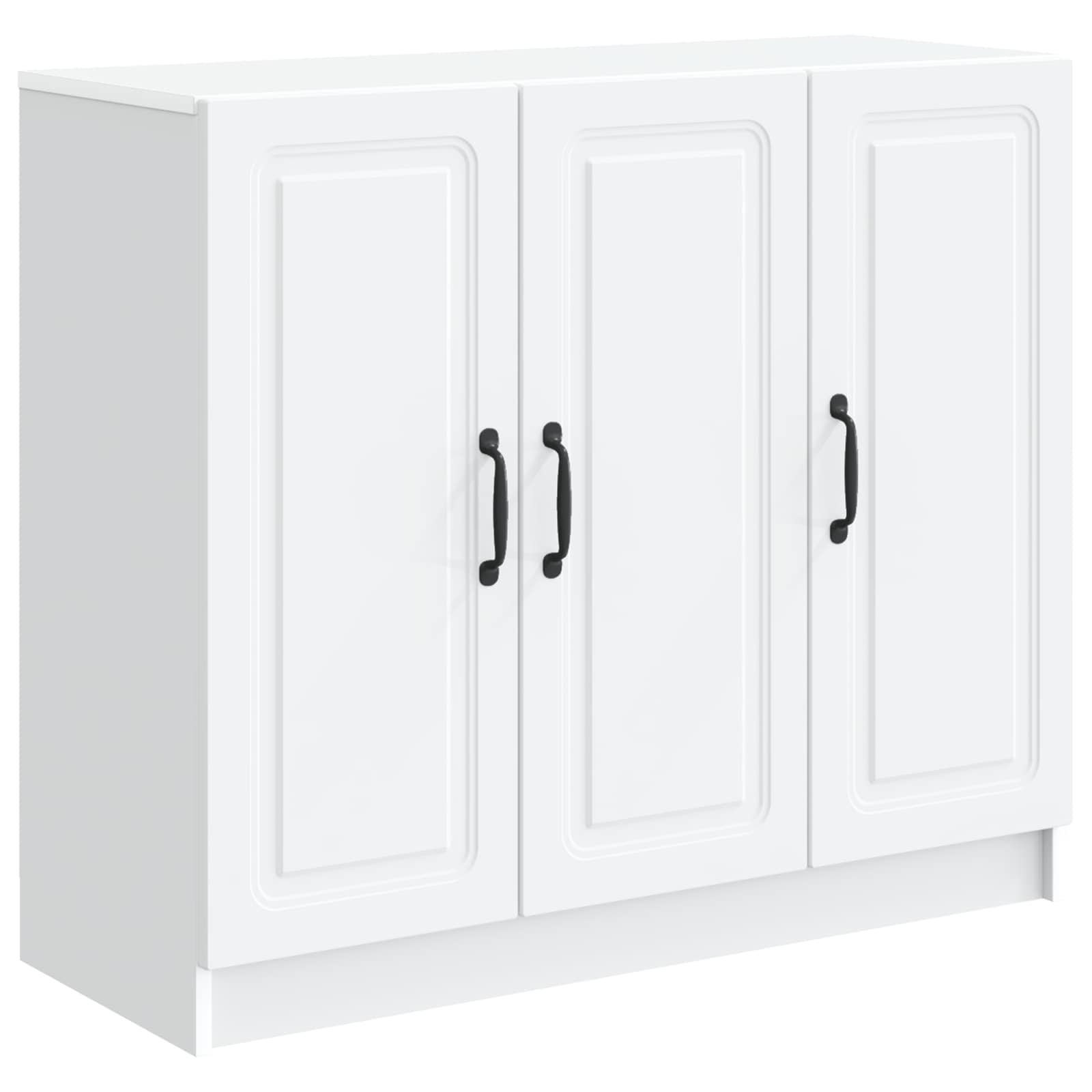 vidaXL Dressoir Zwart 89 x 34,5 x 77 cm Bewerkt hout
