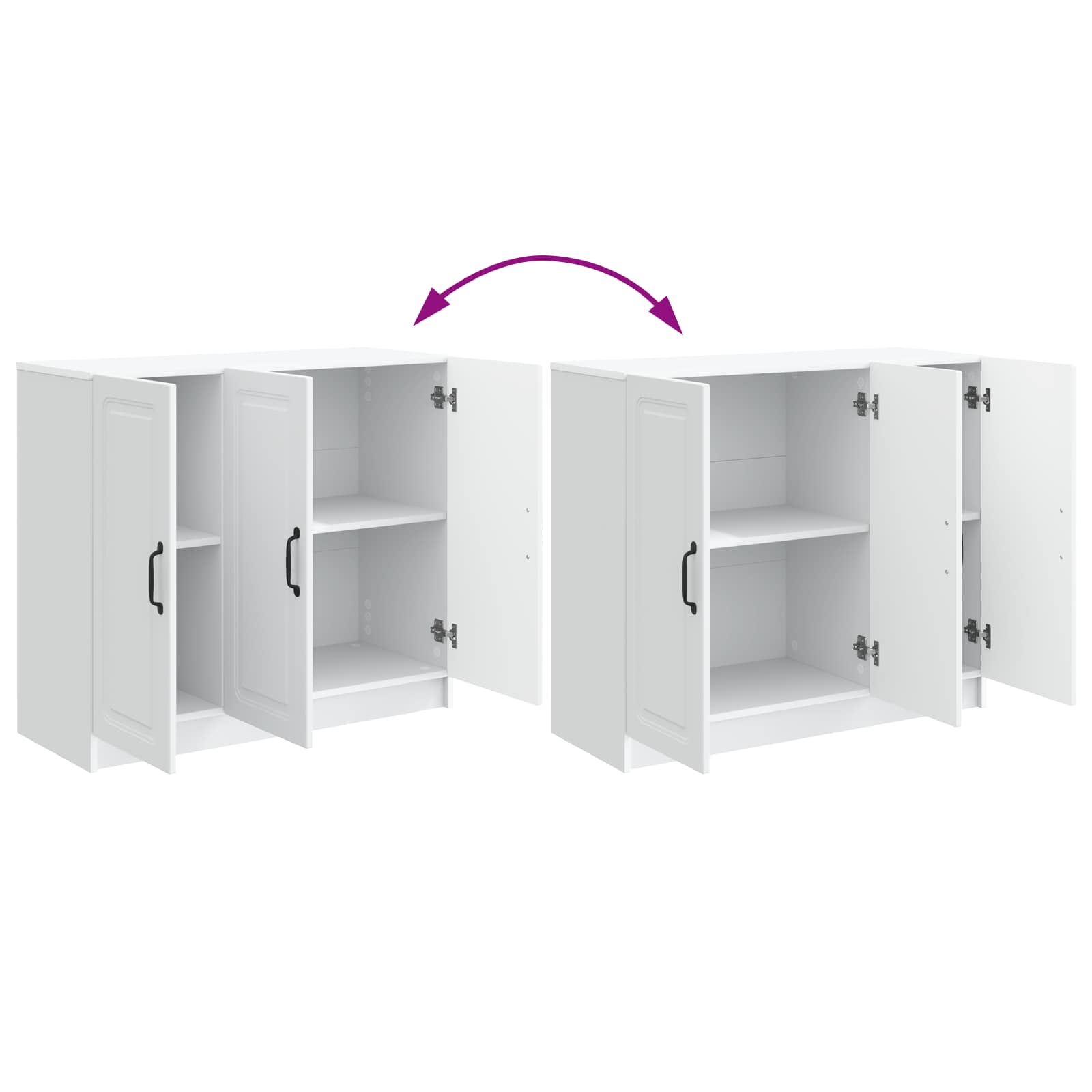 vidaXL Dressoir Zwart 89 x 34,5 x 77 cm Bewerkt hout
