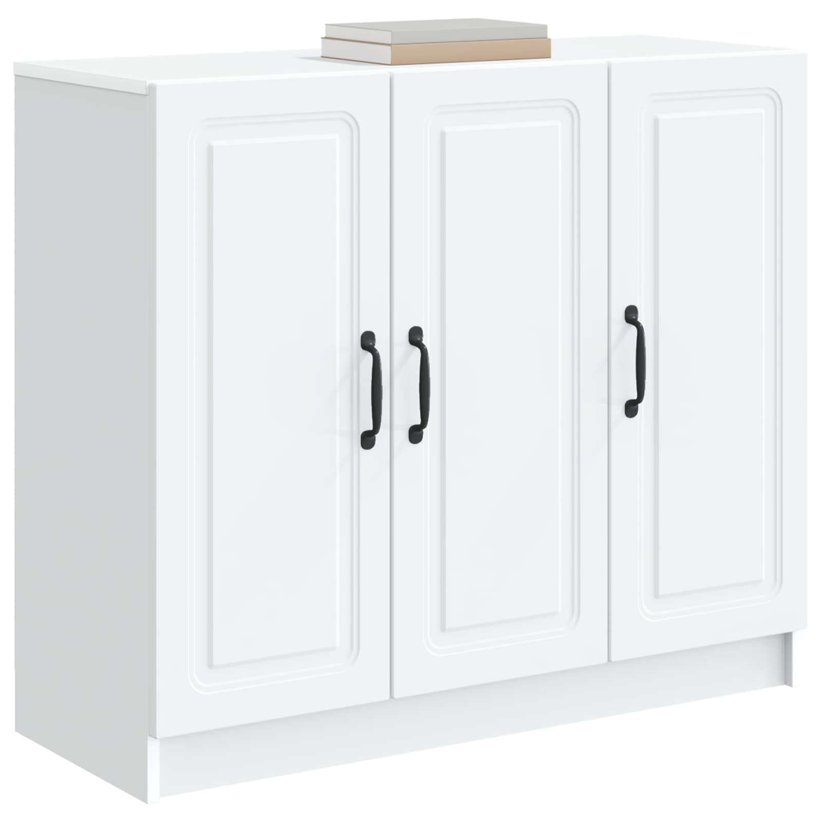 vidaXL Dressoir Zwart 89 x 34,5 x 77 cm Bewerkt hout
