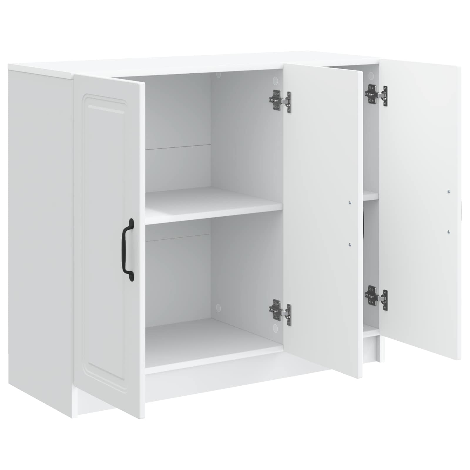 vidaXL Dressoir Zwart 89 x 34,5 x 77 cm Bewerkt hout