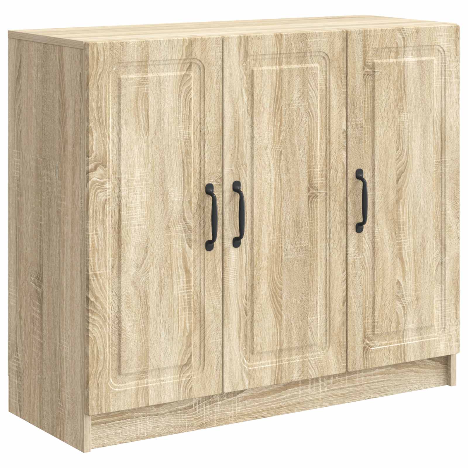 vidaXL Dressoir Zwart 89 x 34,5 x 77 cm Bewerkt hout