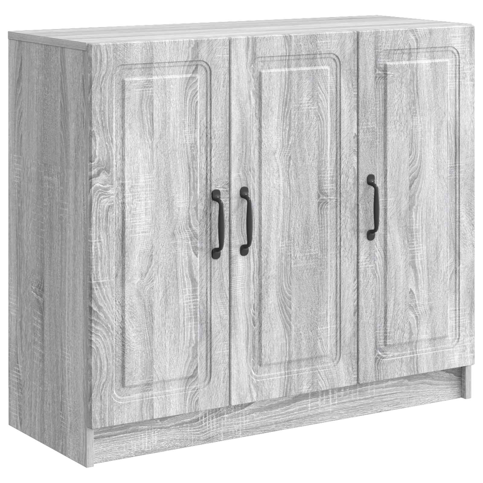 vidaXL Dressoir Zwart 89 x 34,5 x 77 cm Bewerkt hout