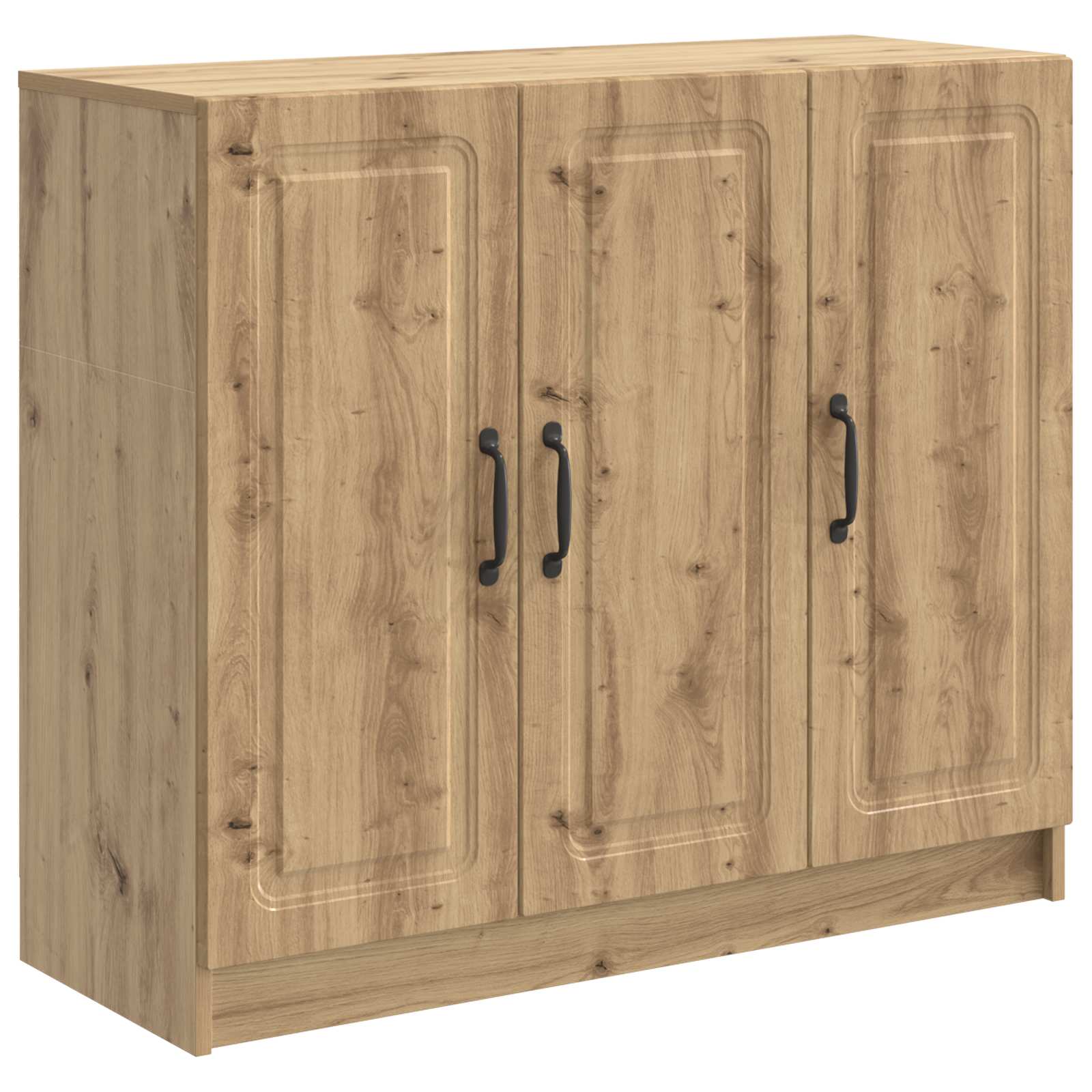 vidaXL Dressoir Zwart 89 x 34,5 x 77 cm Bewerkt hout