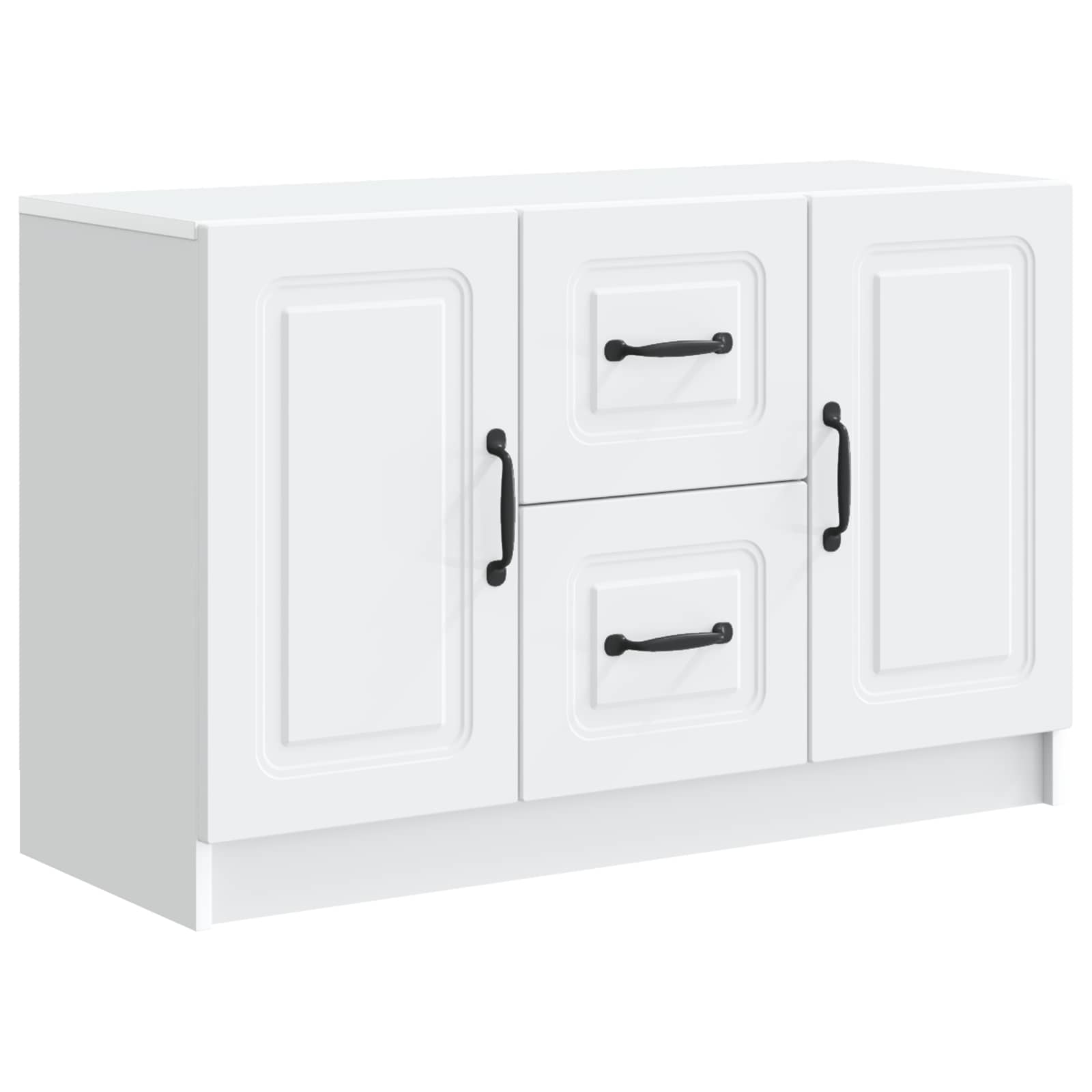 vidaXL Dressoir met lade Zwart 89 x 34,5 x 57 cm Bewerkt hout