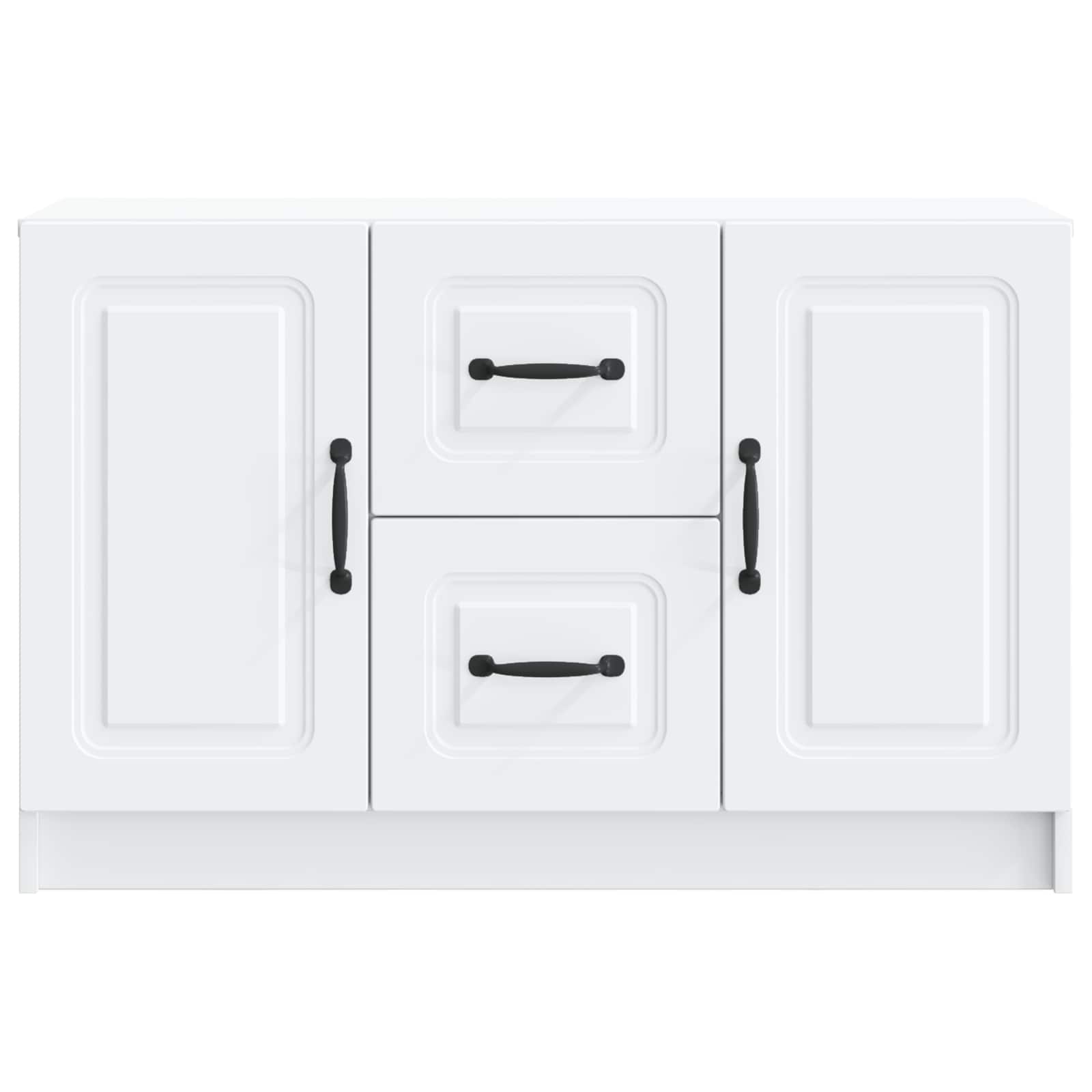 vidaXL Dressoir met lade Zwart 89 x 34,5 x 57 cm Bewerkt hout