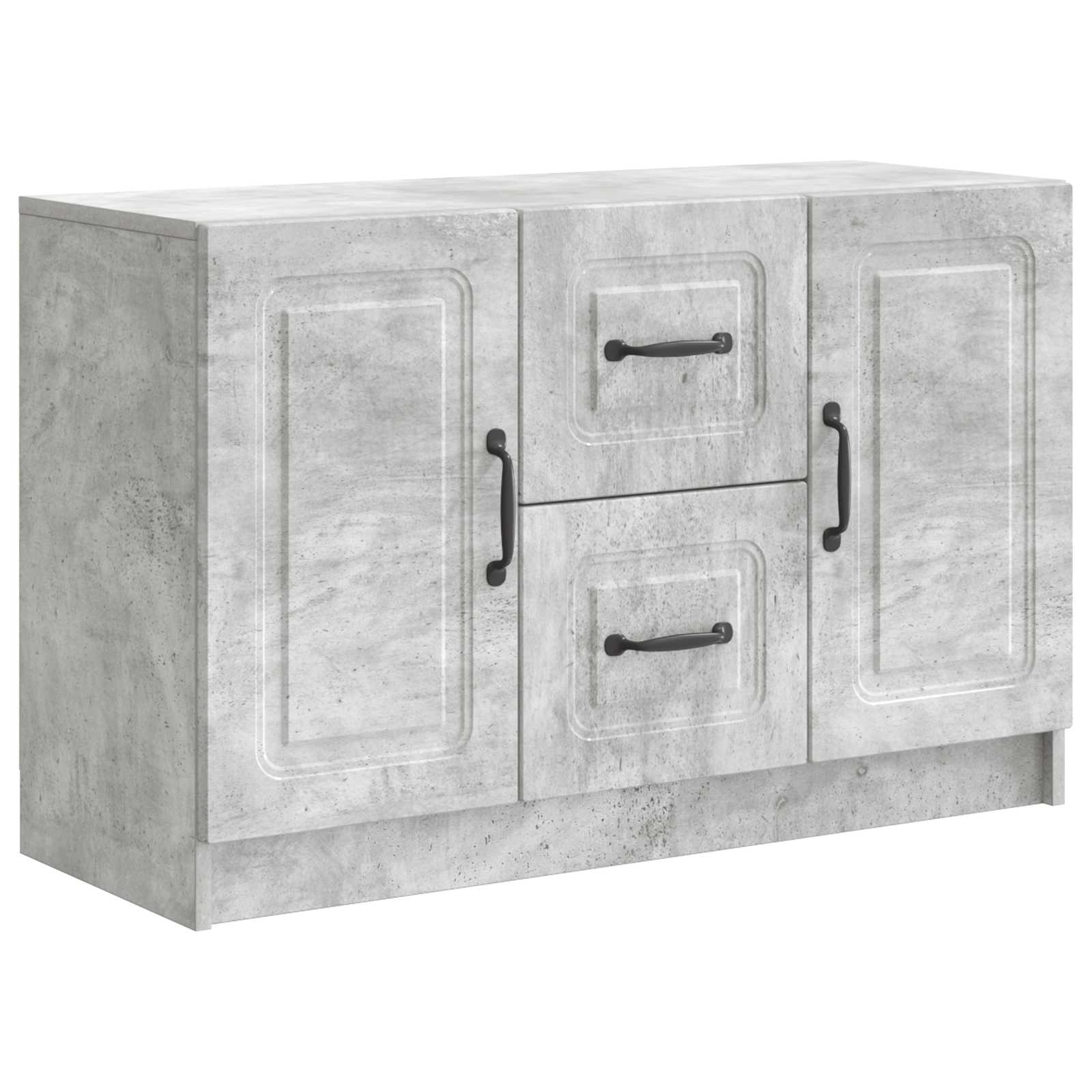 vidaXL Dressoir met lade Zwart 89 x 34,5 x 57 cm Bewerkt hout
