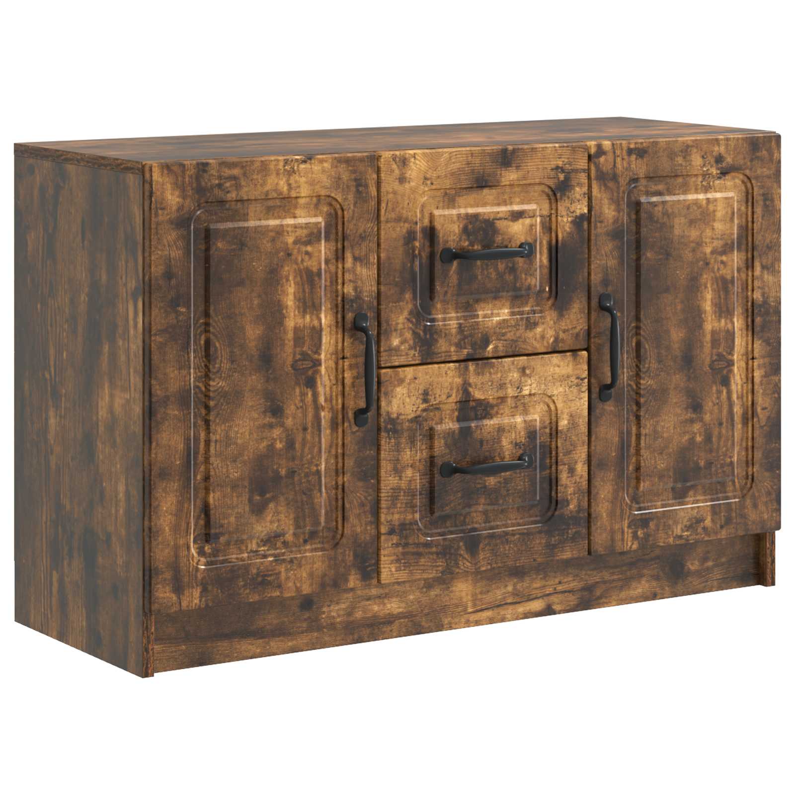 vidaXL Dressoir met lade Zwart 89 x 34,5 x 57 cm Bewerkt hout