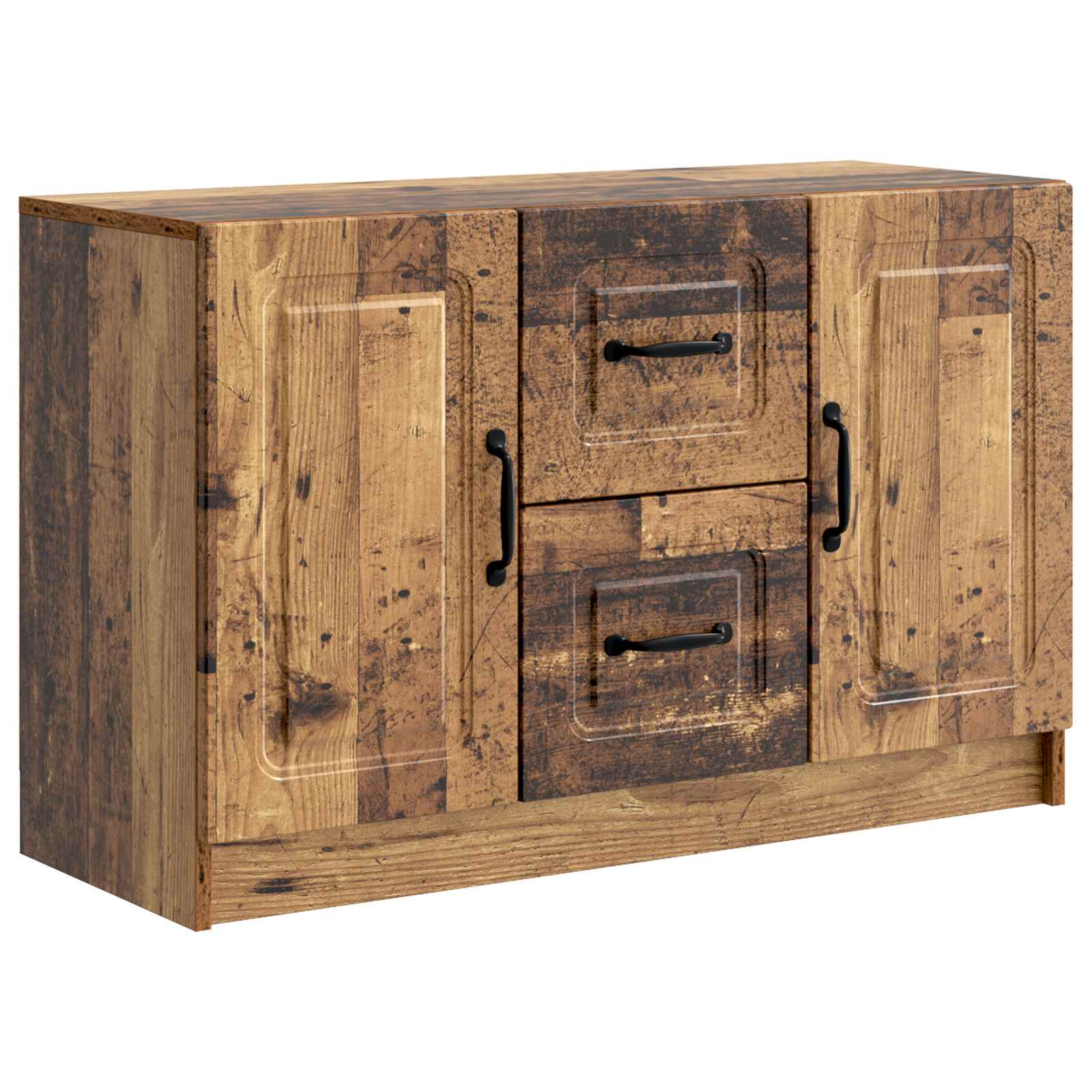 vidaXL Dressoir met lade Zwart 89 x 34,5 x 57 cm Bewerkt hout