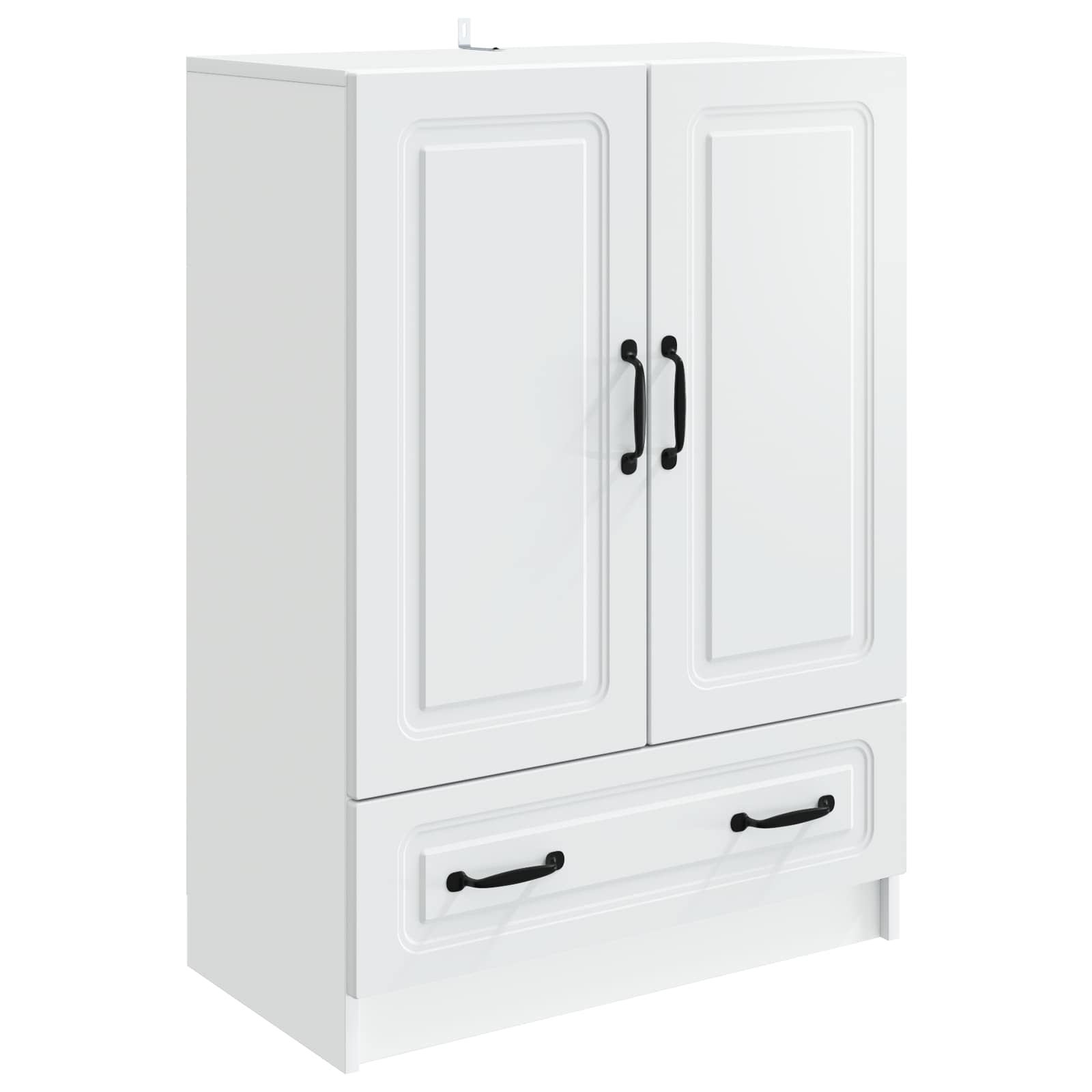 vidaXL Dressoir met lade Zwart 66 x 34,5 x 92 cm Bewerkt hout