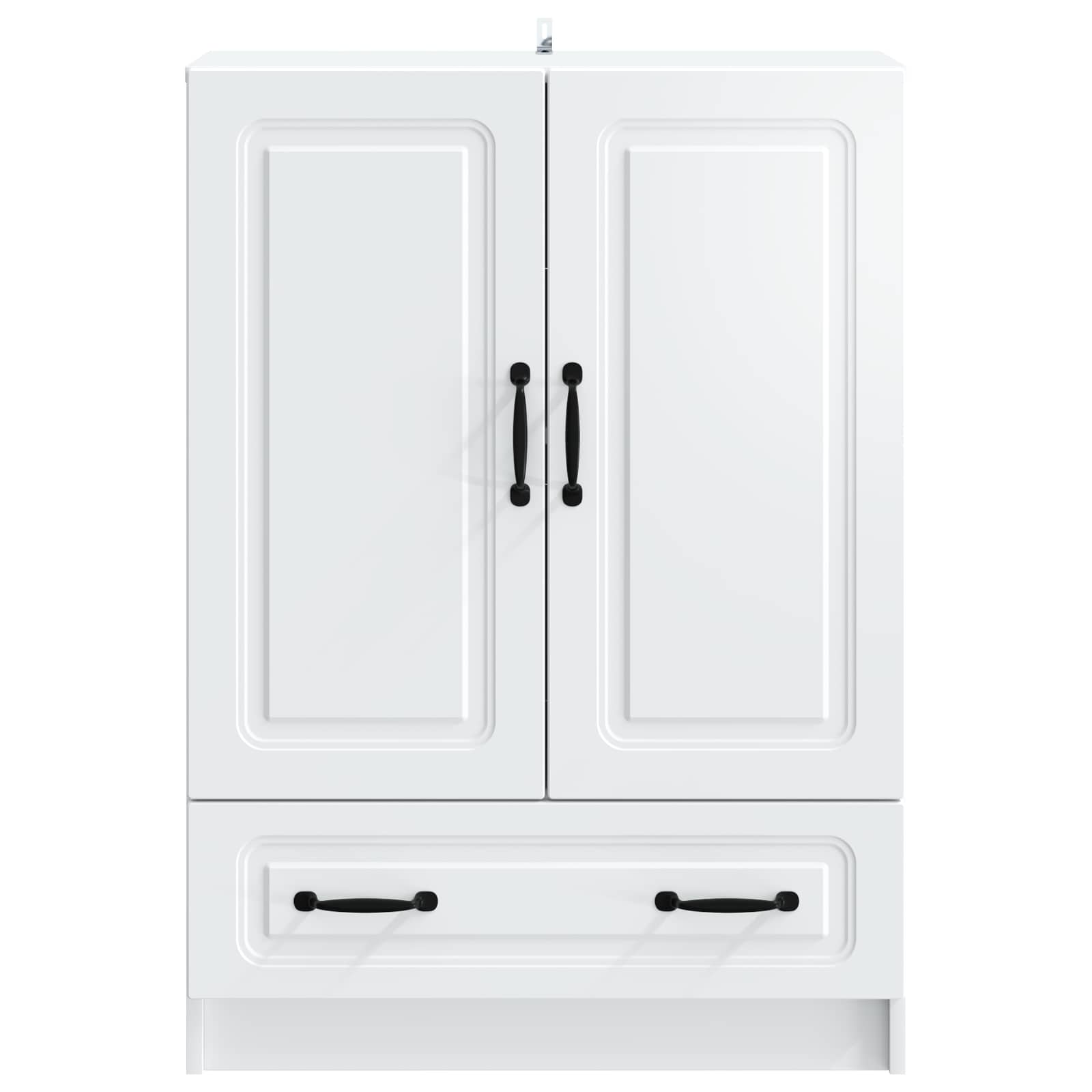 vidaXL Dressoir met lade Zwart 66 x 34,5 x 92 cm Bewerkt hout