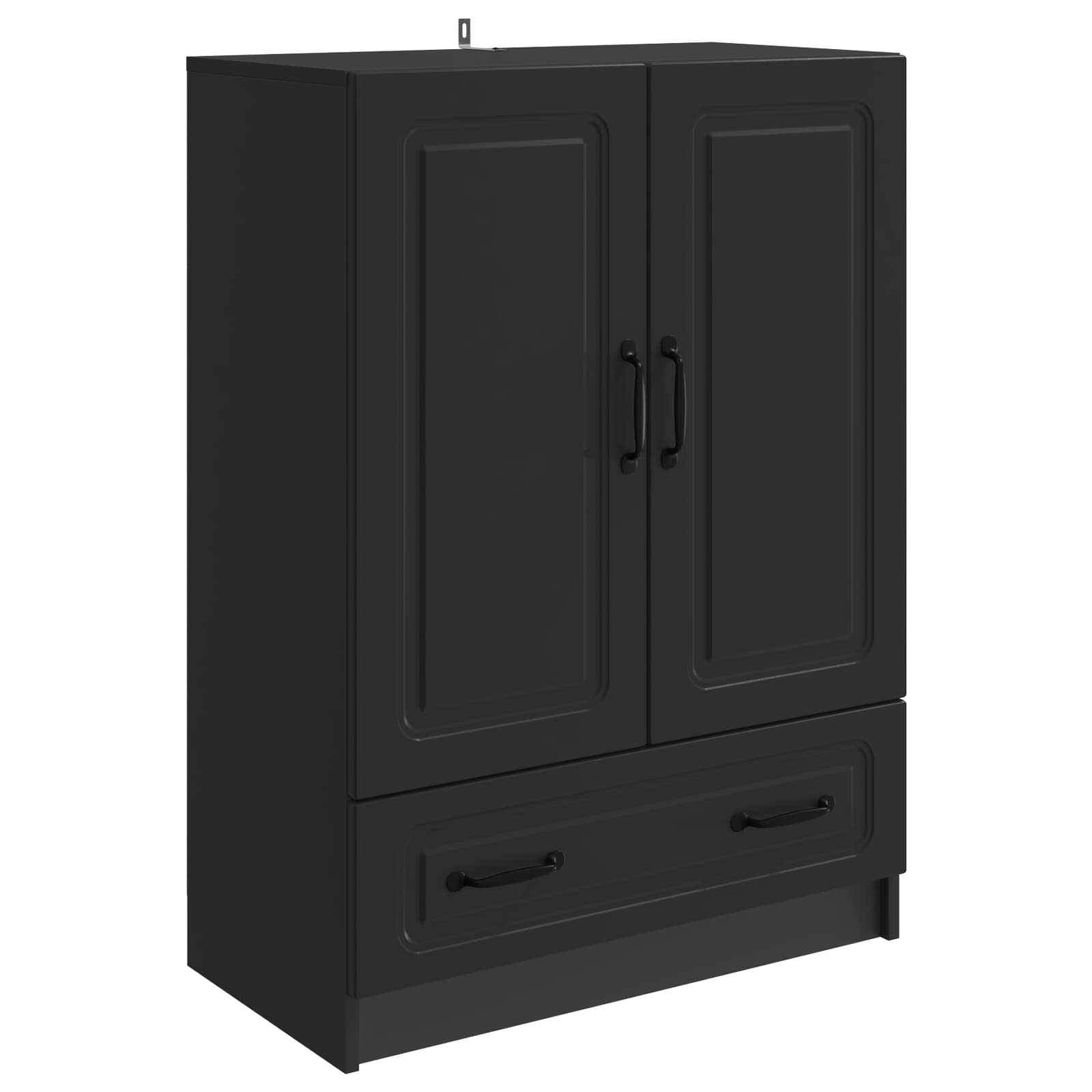 vidaXL Dressoir met lade Zwart 66 x 34,5 x 92 cm Bewerkt hout