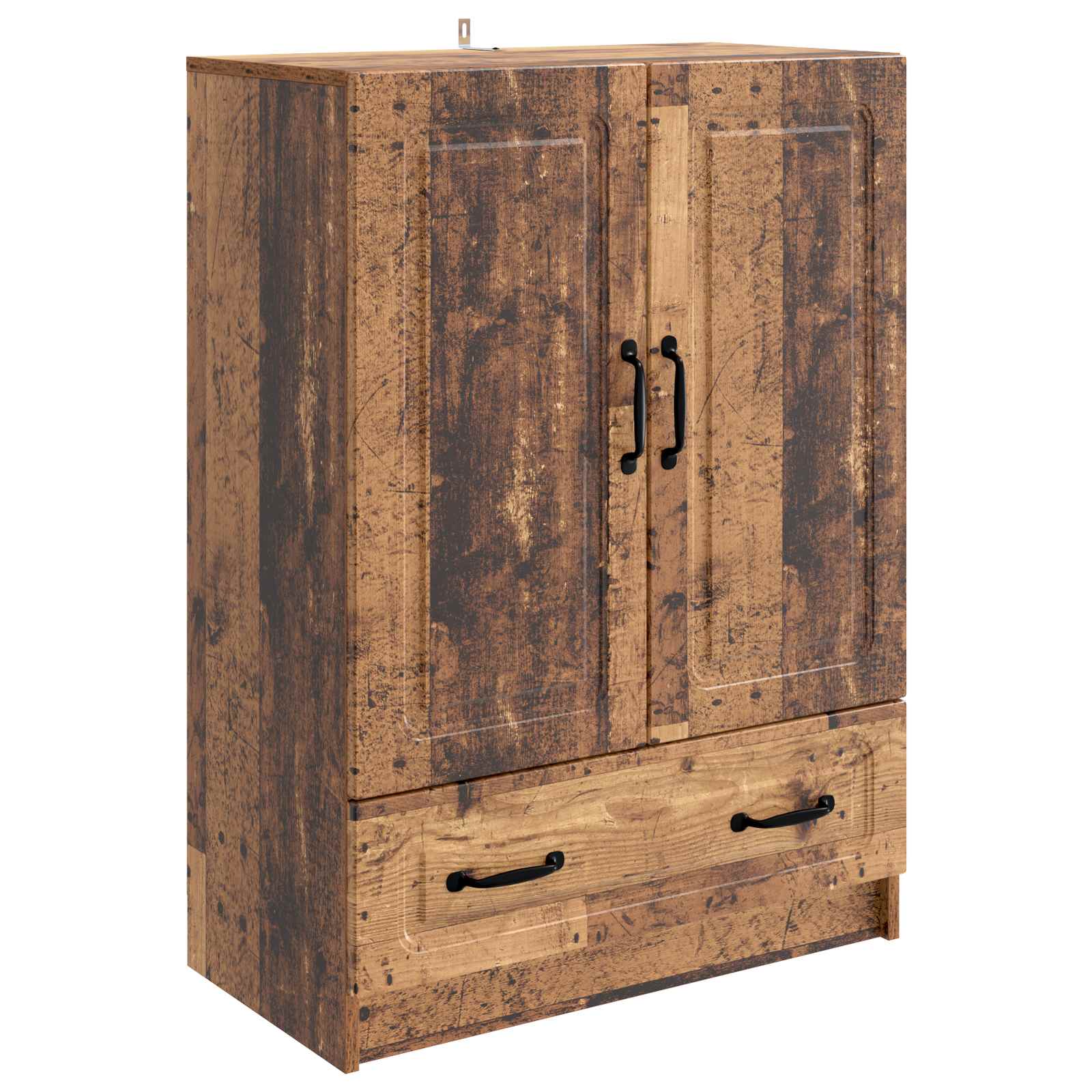 vidaXL Dressoir met lade Zwart 66 x 34,5 x 92 cm Bewerkt hout
