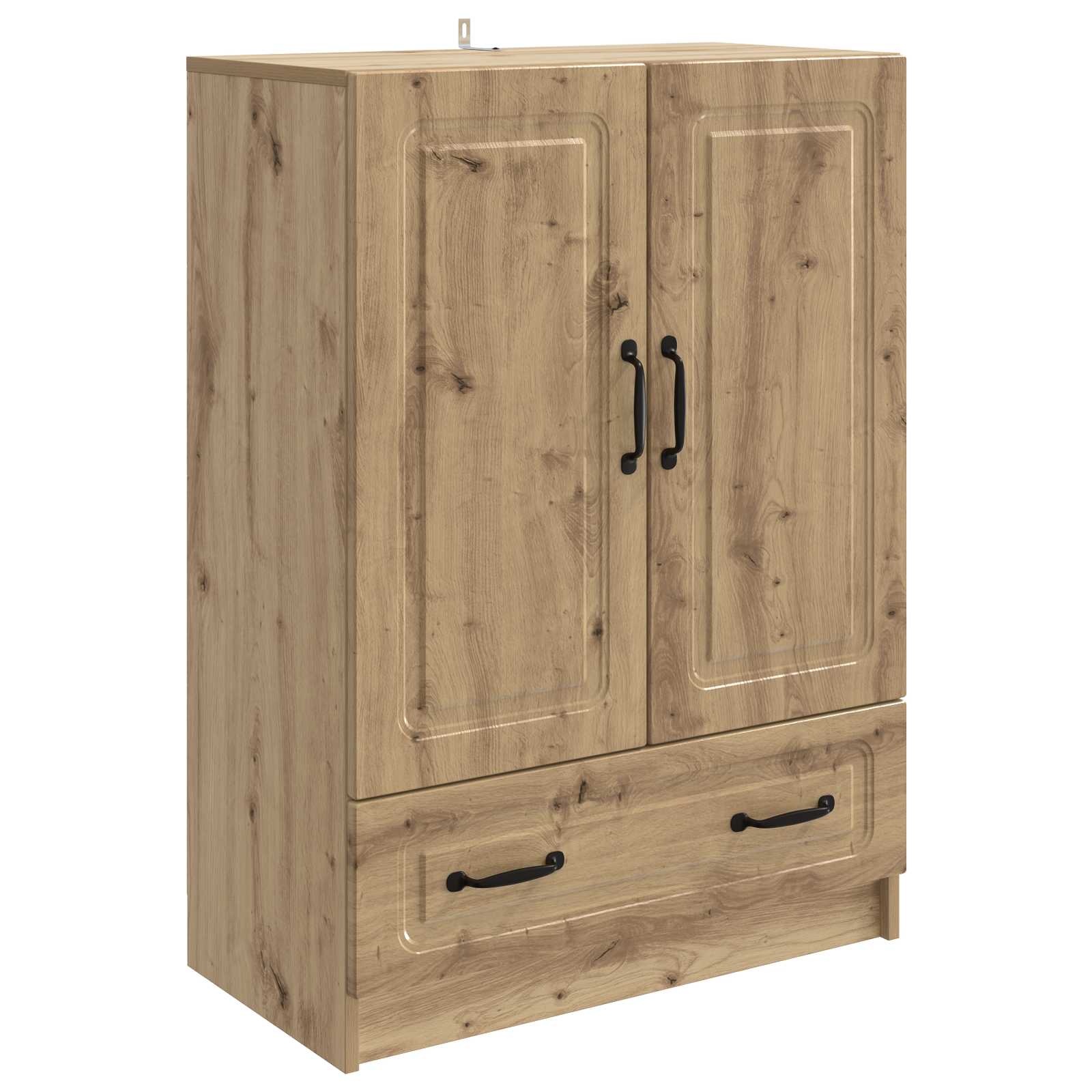 vidaXL Dressoir met lade Zwart 66 x 34,5 x 92 cm Bewerkt hout