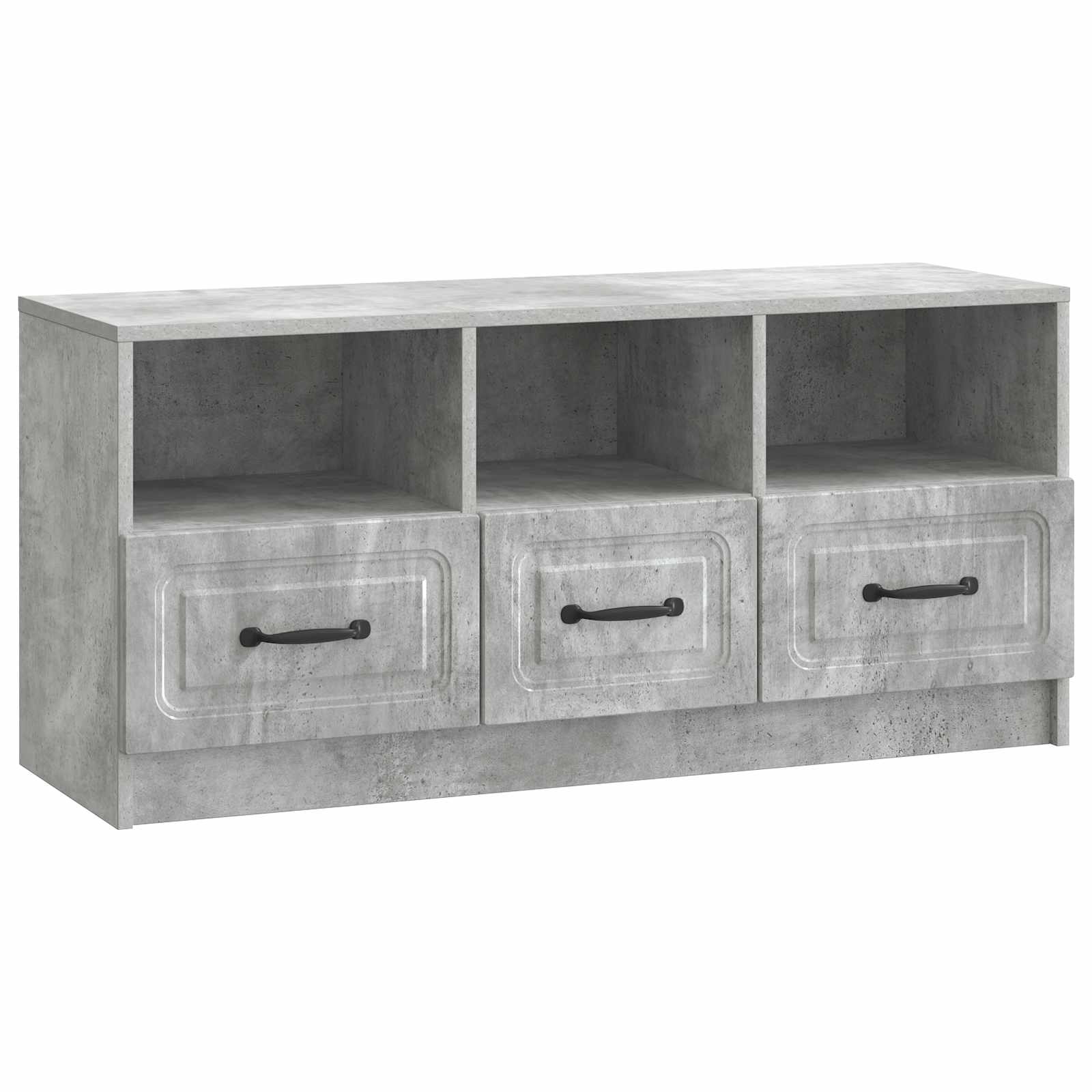 vidaXL TV-kast met lade Zwart 102 x 34,5 x 47 cm Bewerkt hout