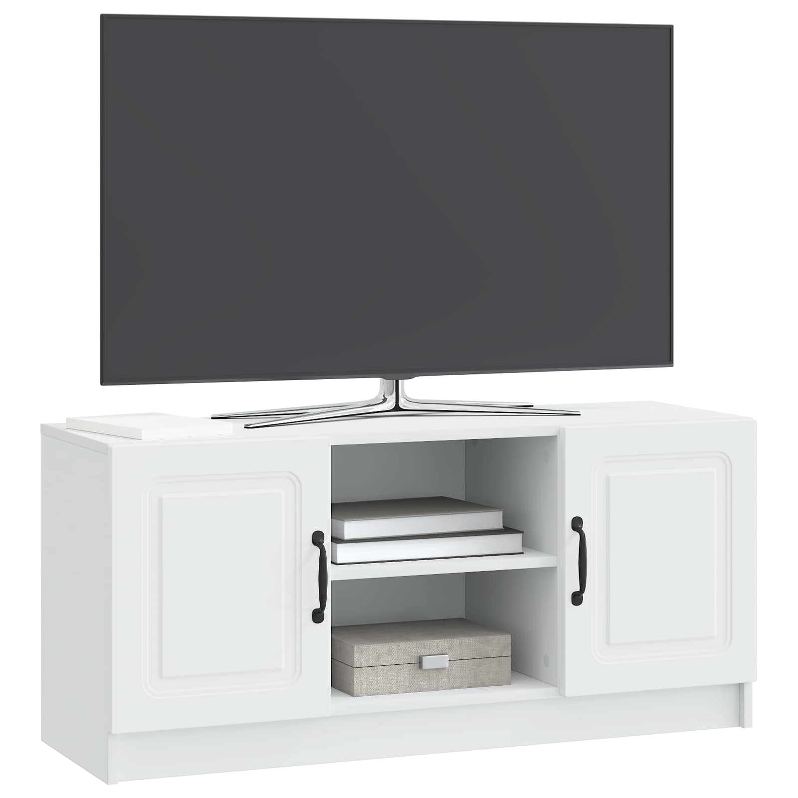 vidaXL TV-kast Zwart 102 x 34,5 x 47 cm Bewerkt hout
